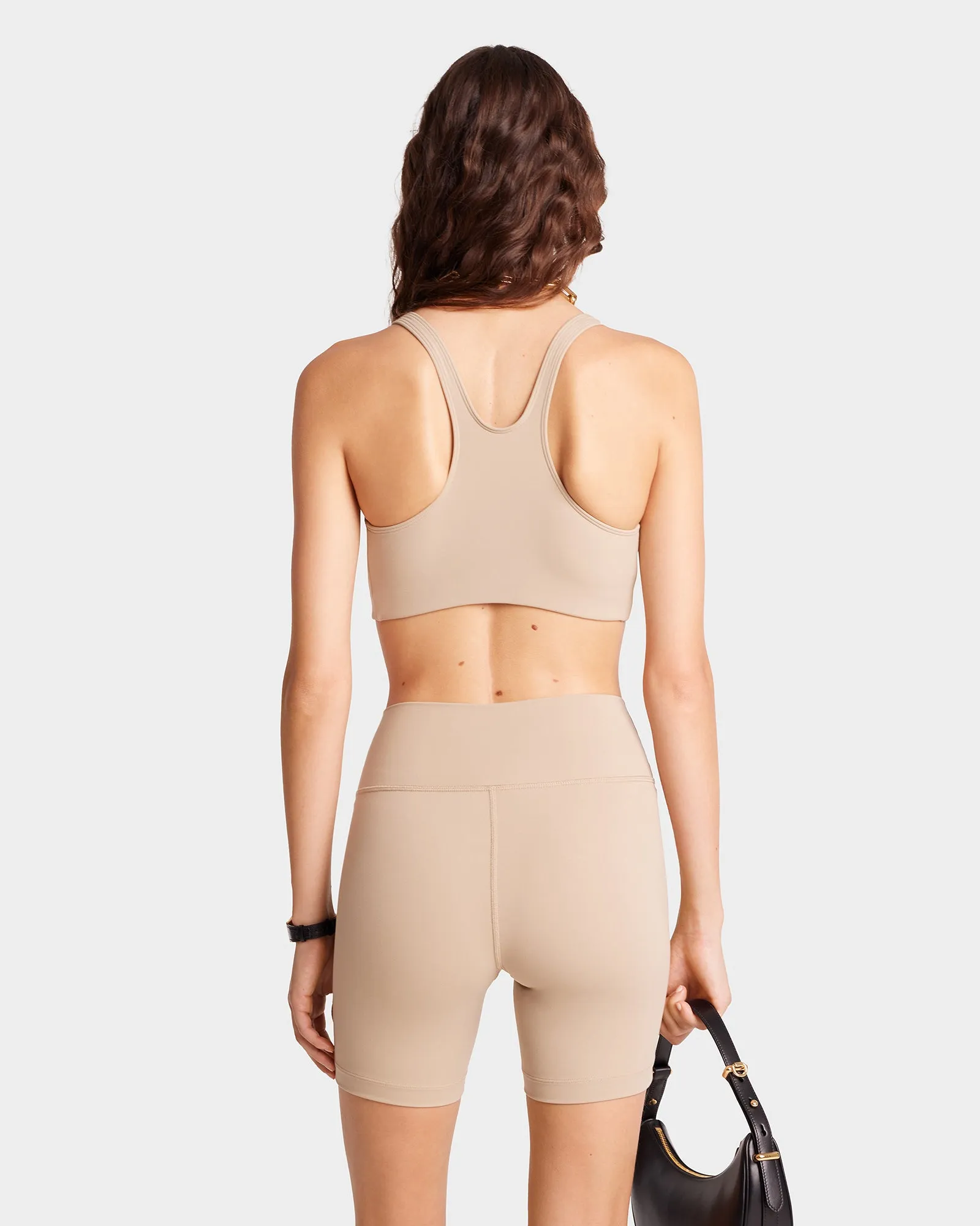 Serif Logo Sport Bra - Elephant/White sold by Sporty and Rich product image thumbnail 4