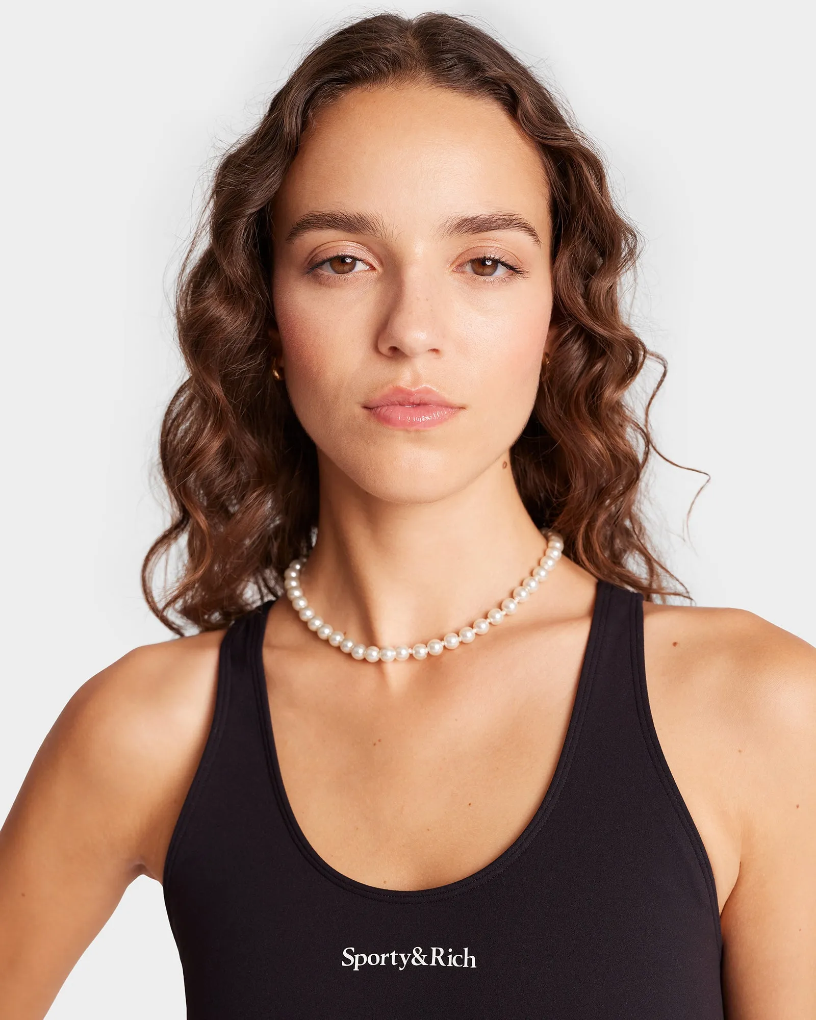 Serif Logo Sport Bra - Black/White sold by Sporty and Rich product image thumbnail 4