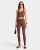 Serif Logo Legging - Chocolate/White sold by Sporty and Rich