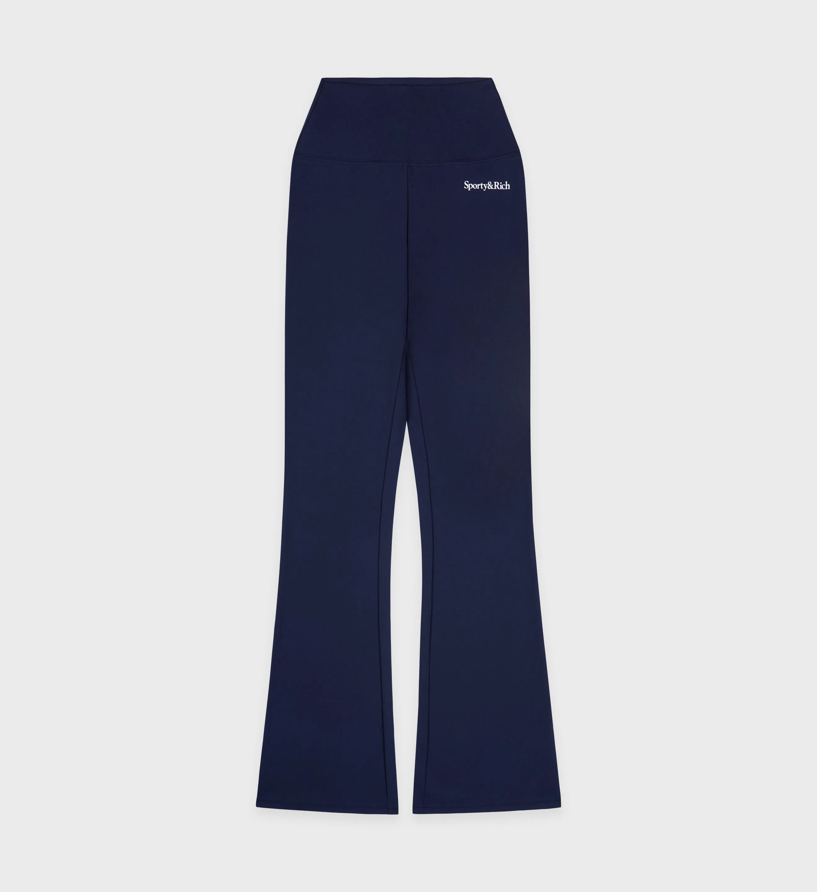 Serif Logo Flared Legging - Navy/White sold by Sporty and Rich