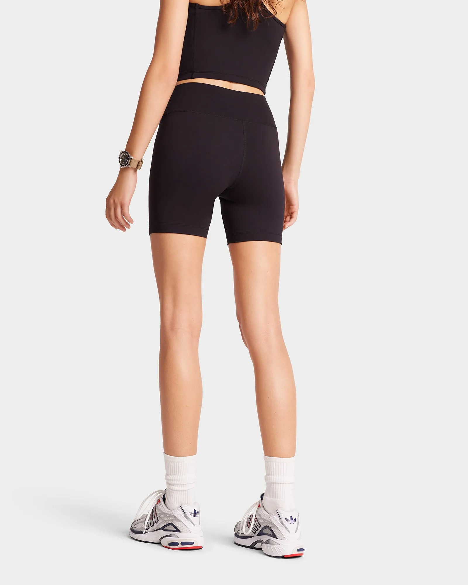 Serif Logo Biker Short - Black/White sold by Sporty and Rich product image thumbnail 4