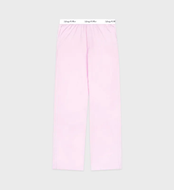 Vendome Pyjama Trousers - Ballet/White sold by Sporty and Rich