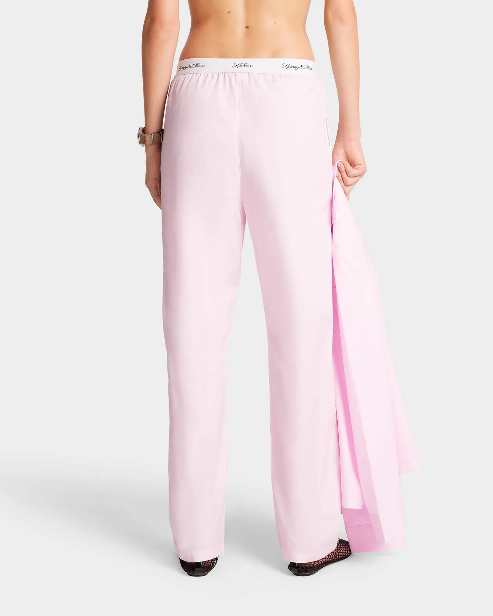 Vendome Pyjama Trousers - Ballet/White sold by Sporty and Rich product image thumbnail 5