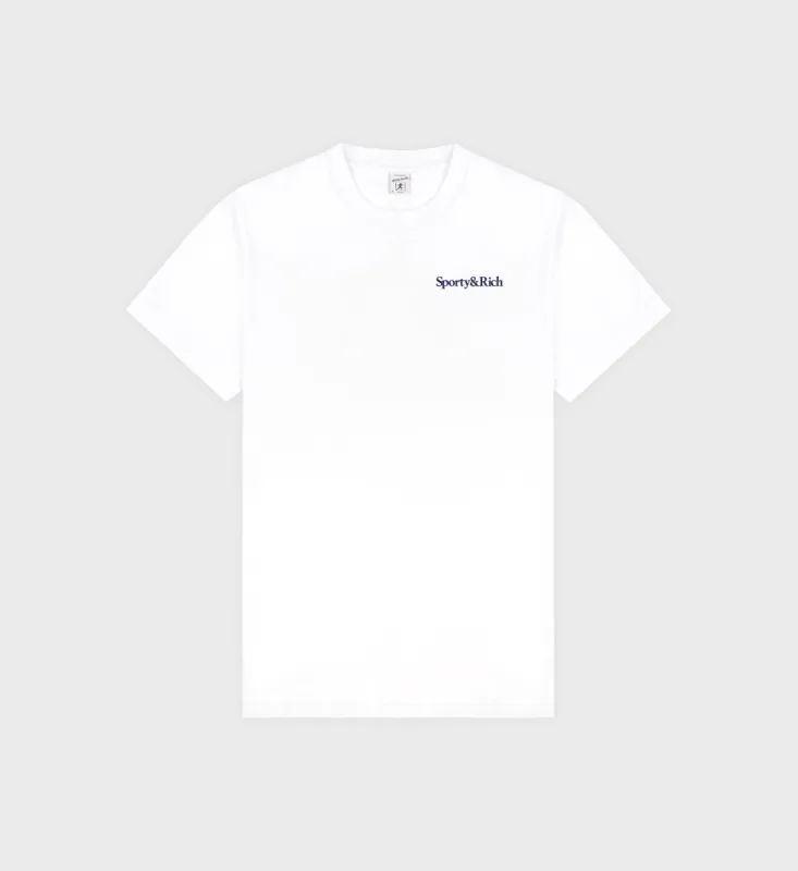 Health is Wealth T-Shirt - White/Navy sold by Sporty and Rich