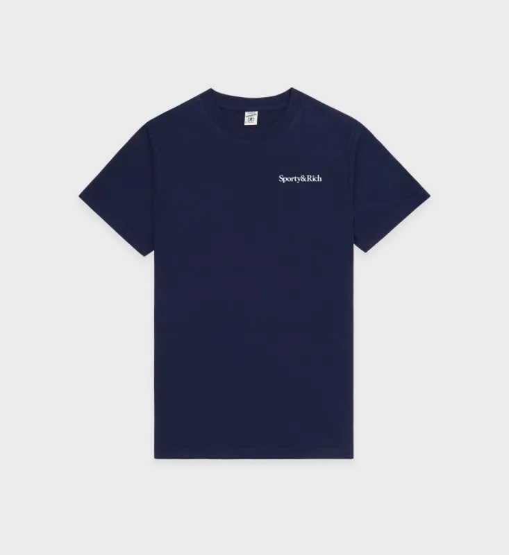 Health is Wealth T-Shirt - Navy/White sold by Sporty and Rich