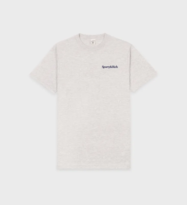 Health is Wealth T-Shirt - Heather Gray/Navy sold by Sporty and Rich