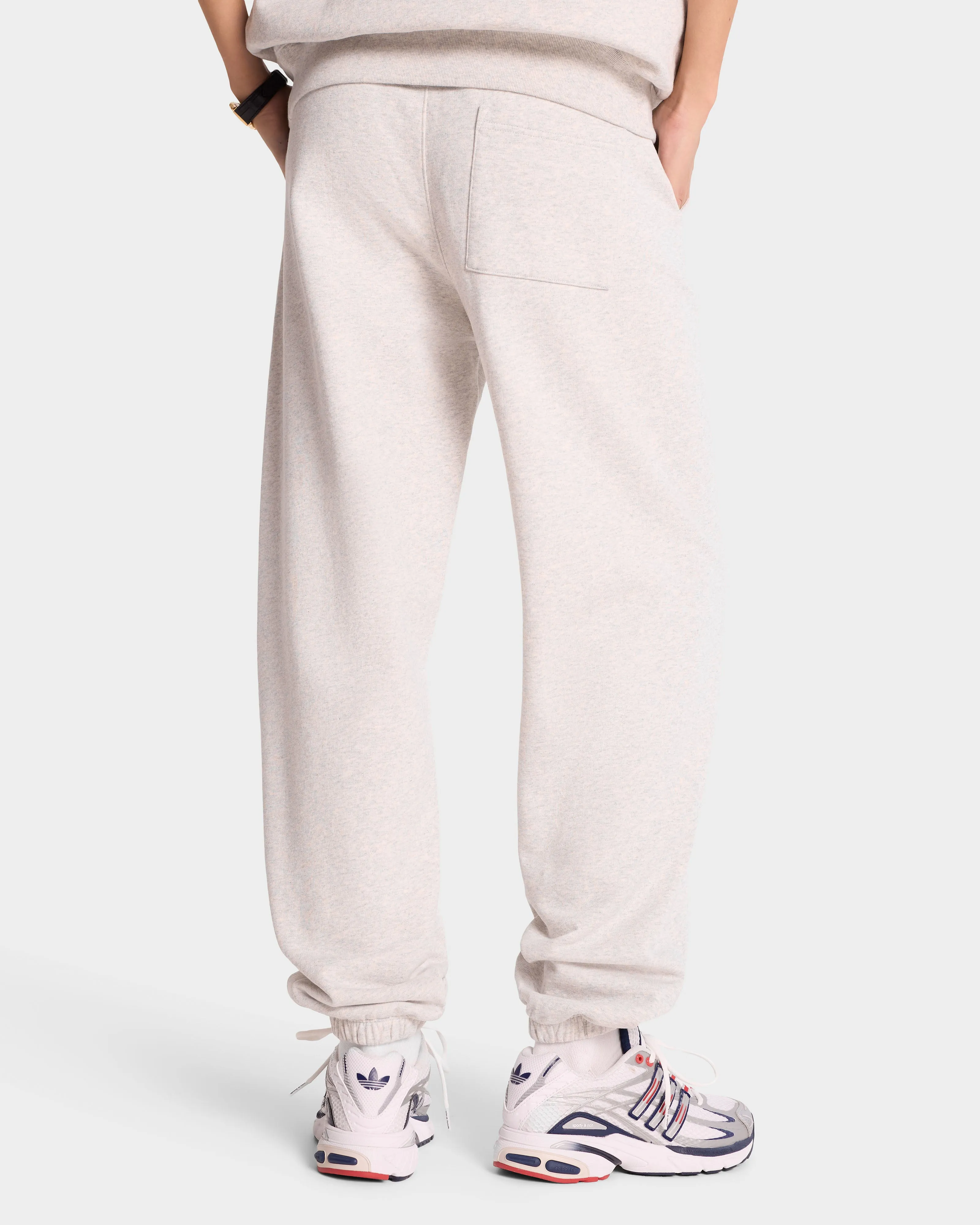 Serif Logo Sweatpant - Heather Gray/Navy sold by Sporty and Rich product image thumbnail 5