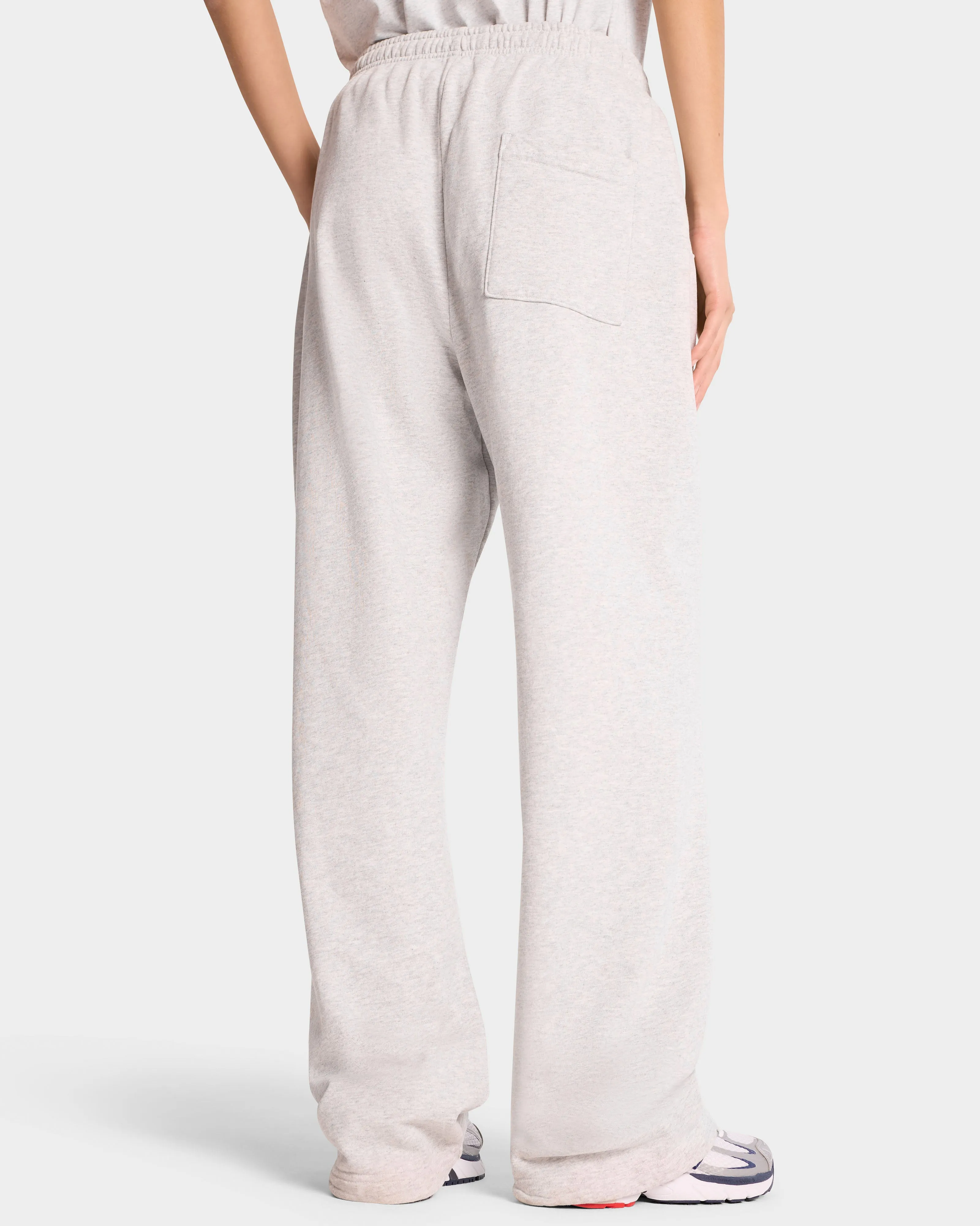 Serif Logo Straight Leg Sweatpant - Heather Gray/Navy sold by Sporty and Rich product image thumbnail 5