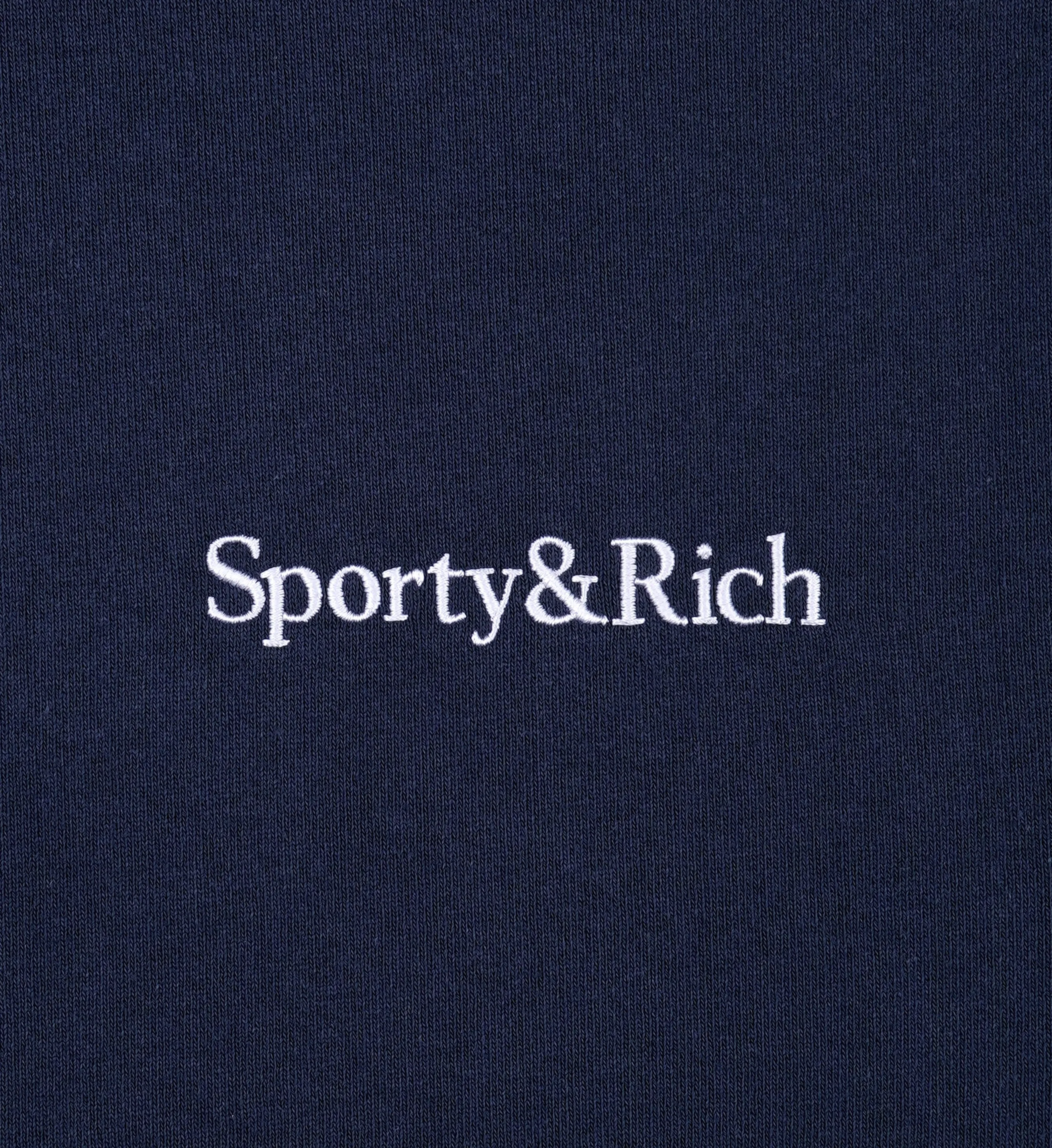 Serif Logo Hoodie - Navy/White sold by Sporty and Rich product image thumbnail 3