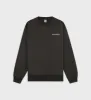Serif Logo Crewneck - Faded Black/White sold by Sporty and Rich
