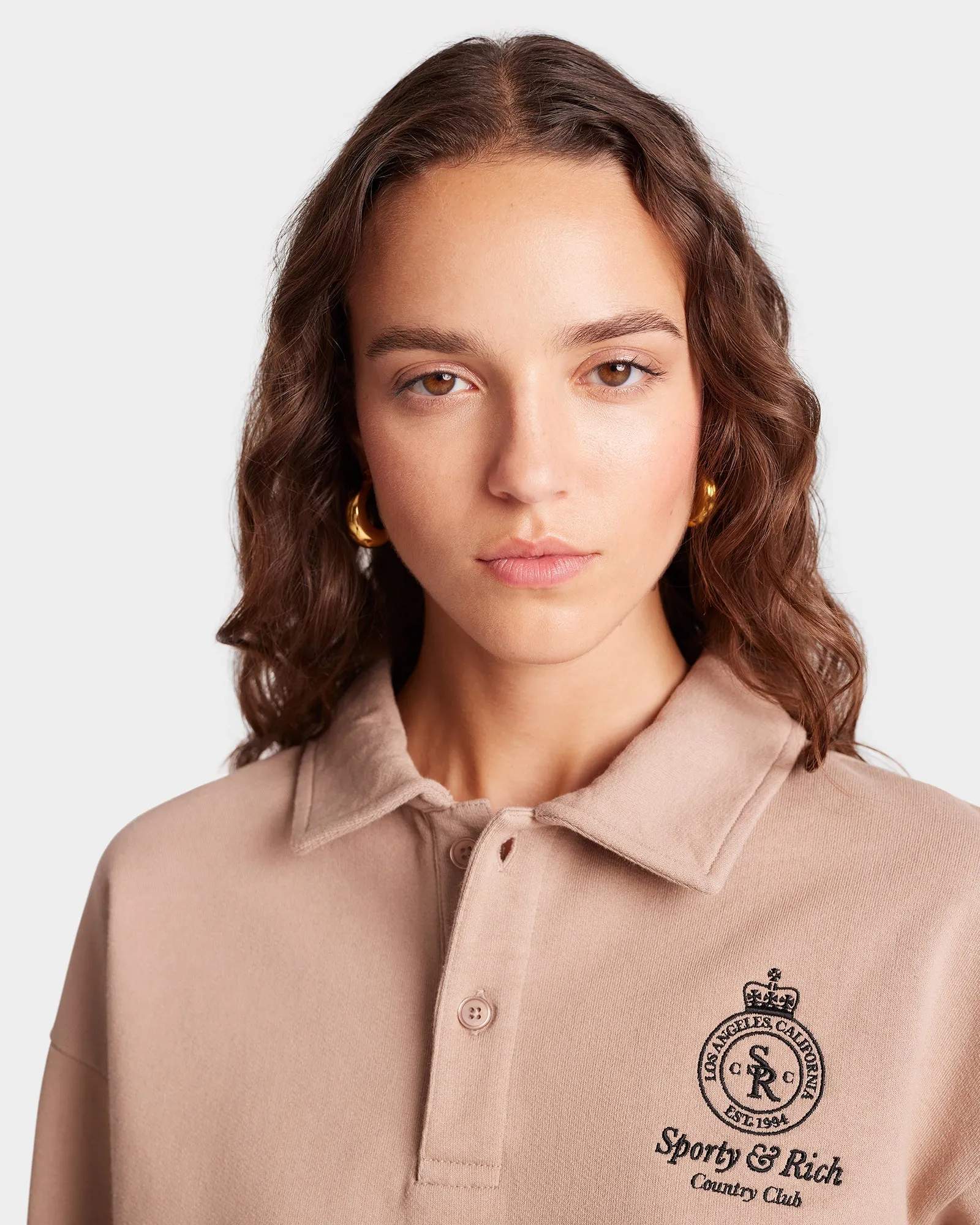 Crown Polo - Mink/Faded Black sold by Sporty and Rich product image thumbnail 3