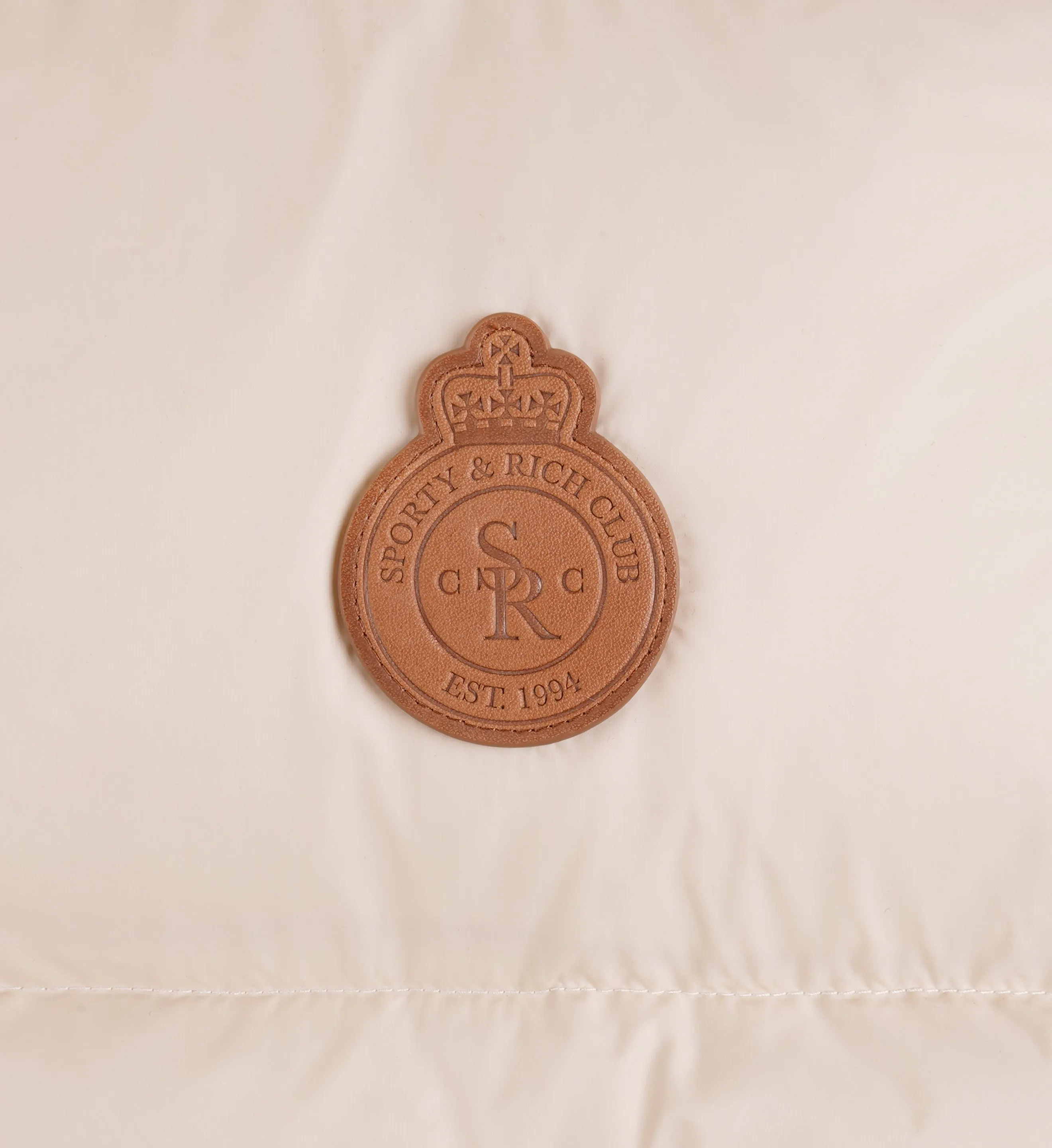 Crown Puffer Jacket - Cream sold by Sporty and Rich product image thumbnail 3