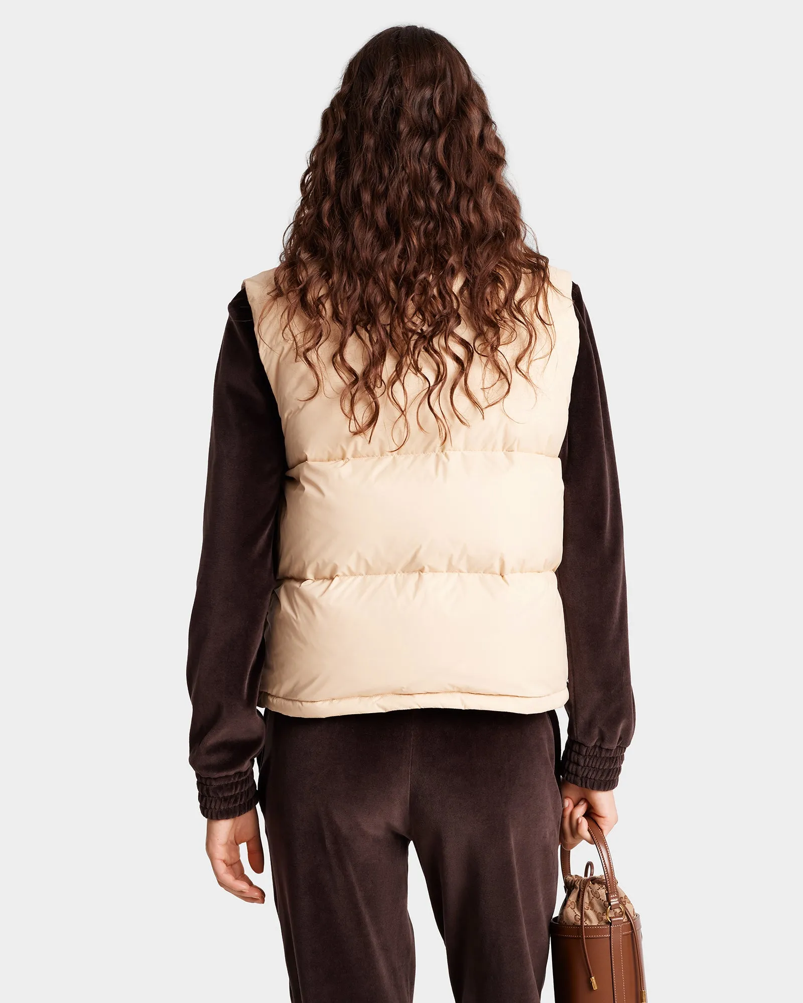 Crown Puffer Vest - Cream sold by Sporty and Rich product image thumbnail 4