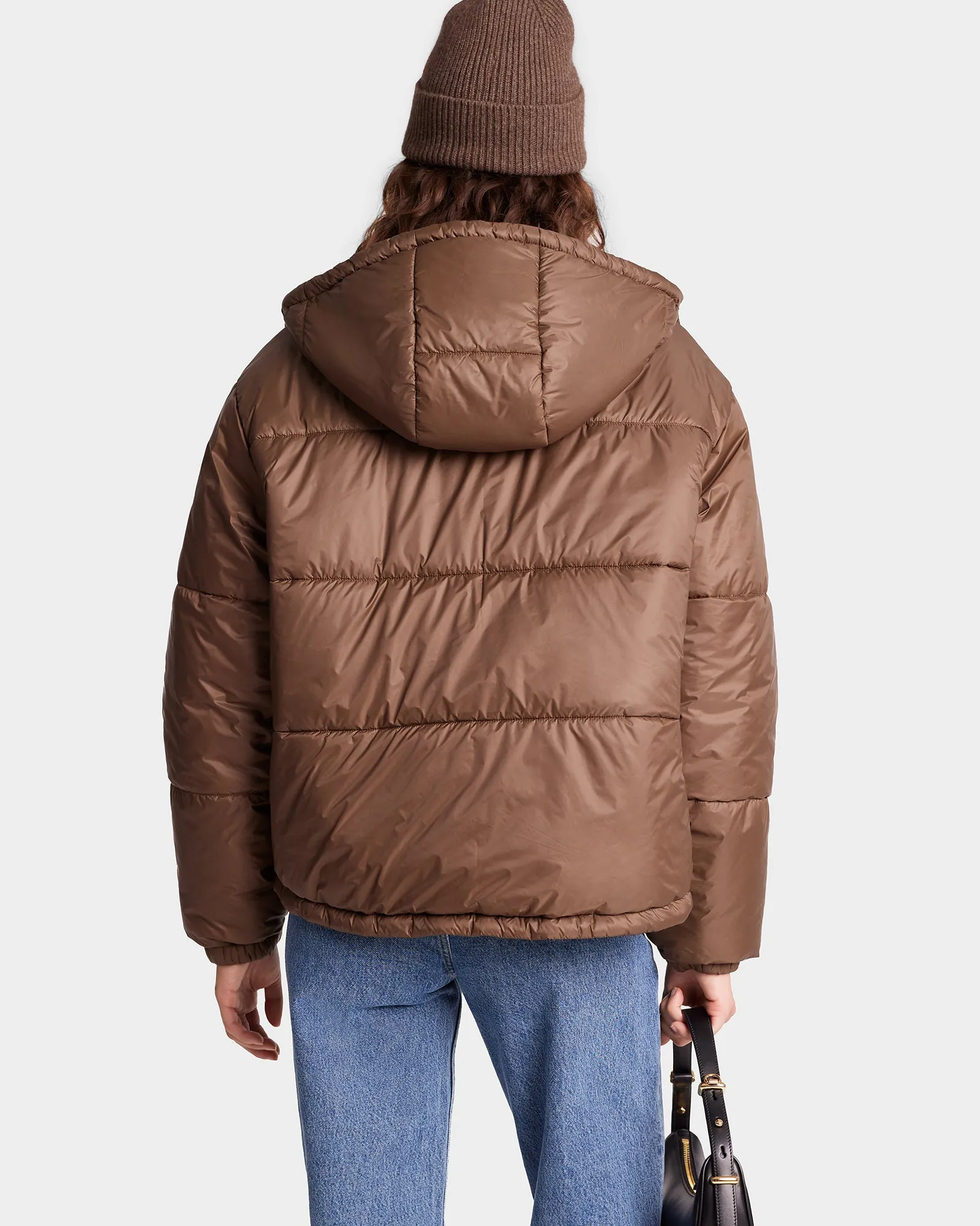 Crown Puffer Jacket - Chocolate sold by Sporty and Rich product image thumbnail 5