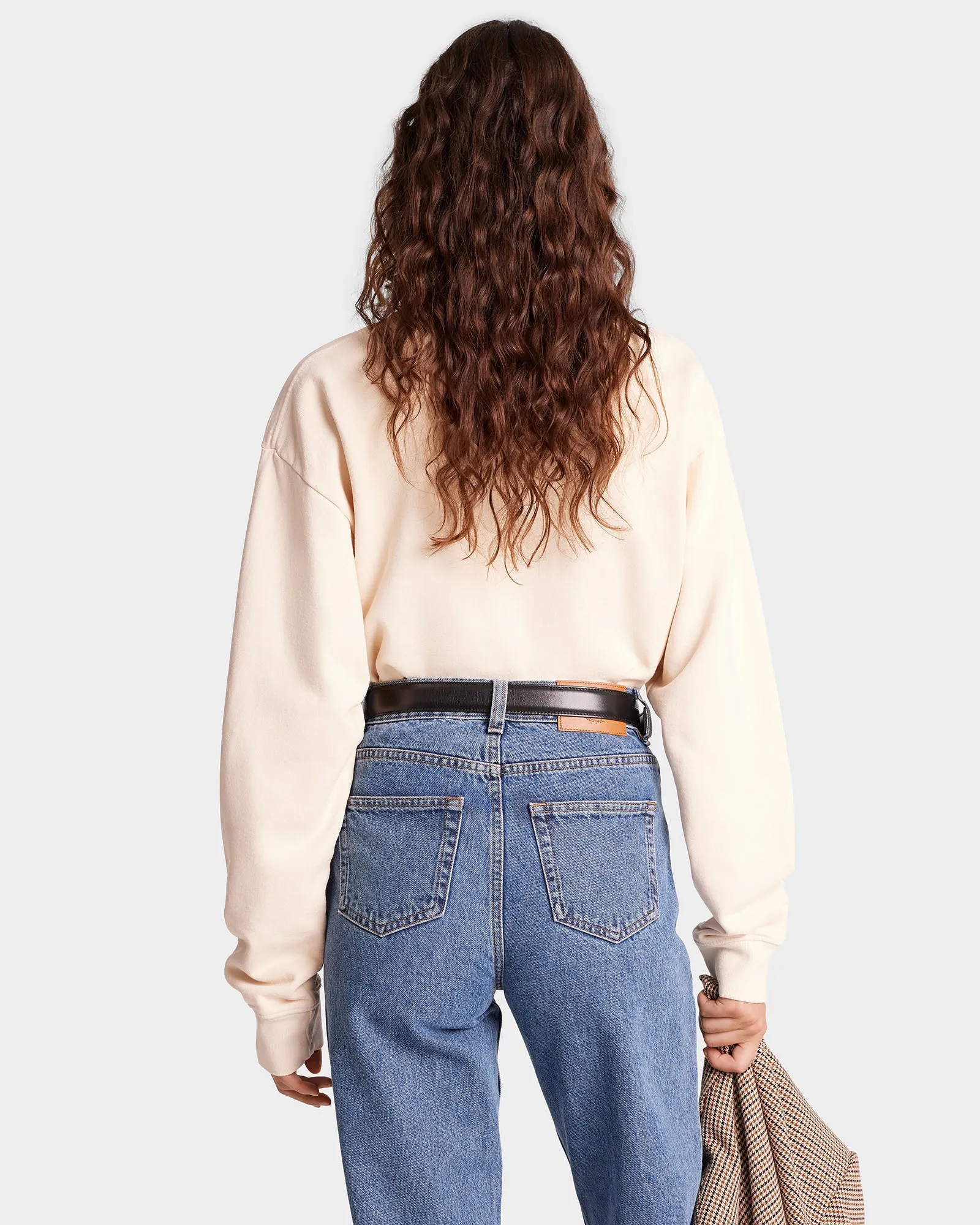 Equestrian Crewneck - Cream/Chocolate sold by Sporty and Rich product image thumbnail 4