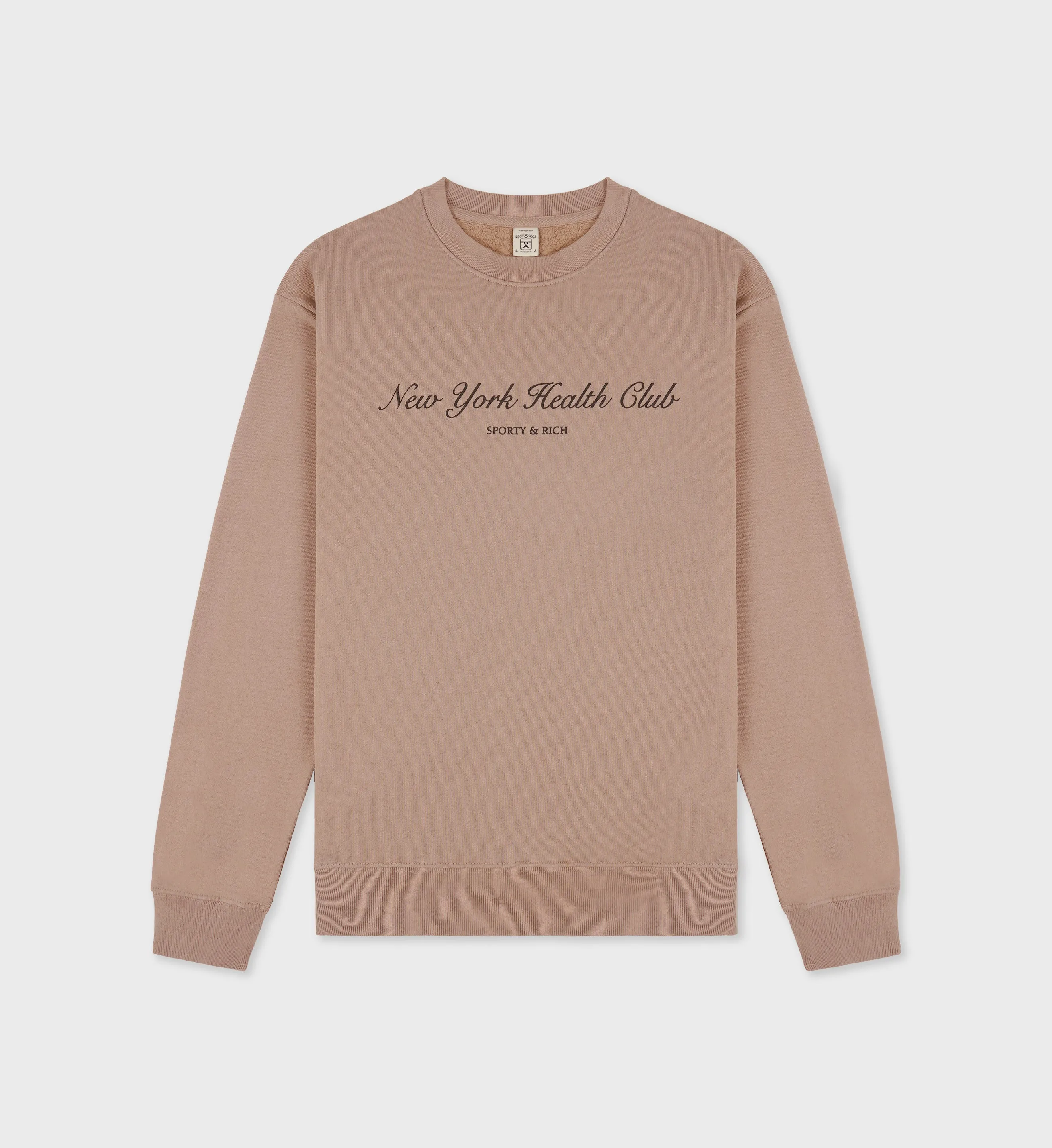 NY Health Club Crewneck - Mink/Faded Black sold by Sporty and Rich