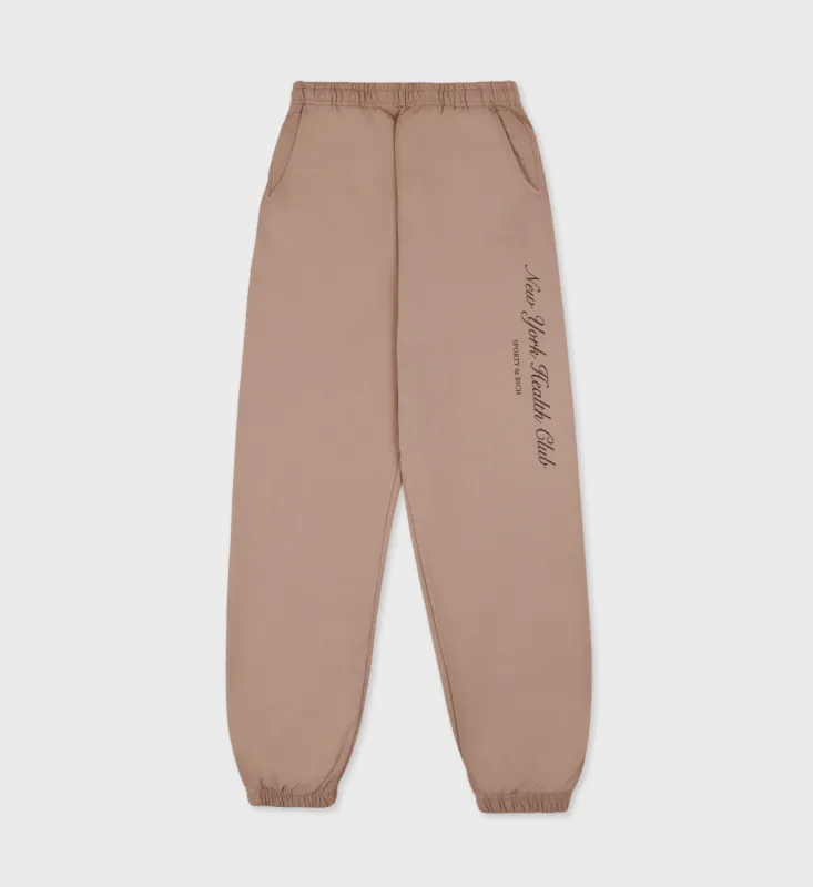 NY Health Club Sweatpant - Mink/Faded Black sold by Sporty and Rich