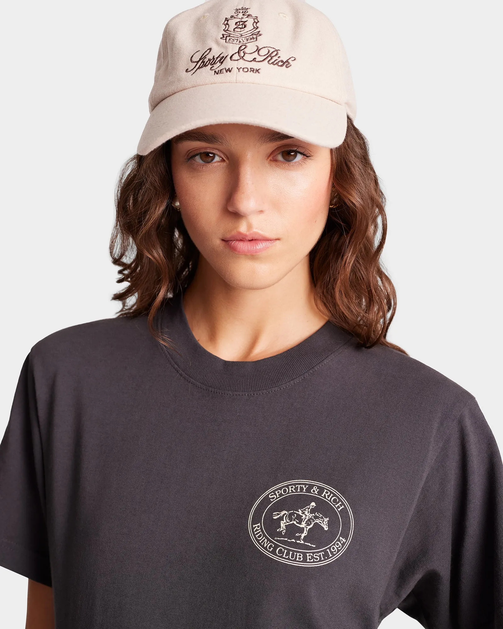 Riding Club T-Shirt - Faded Black/Cream sold by Sporty and Rich product image thumbnail 5