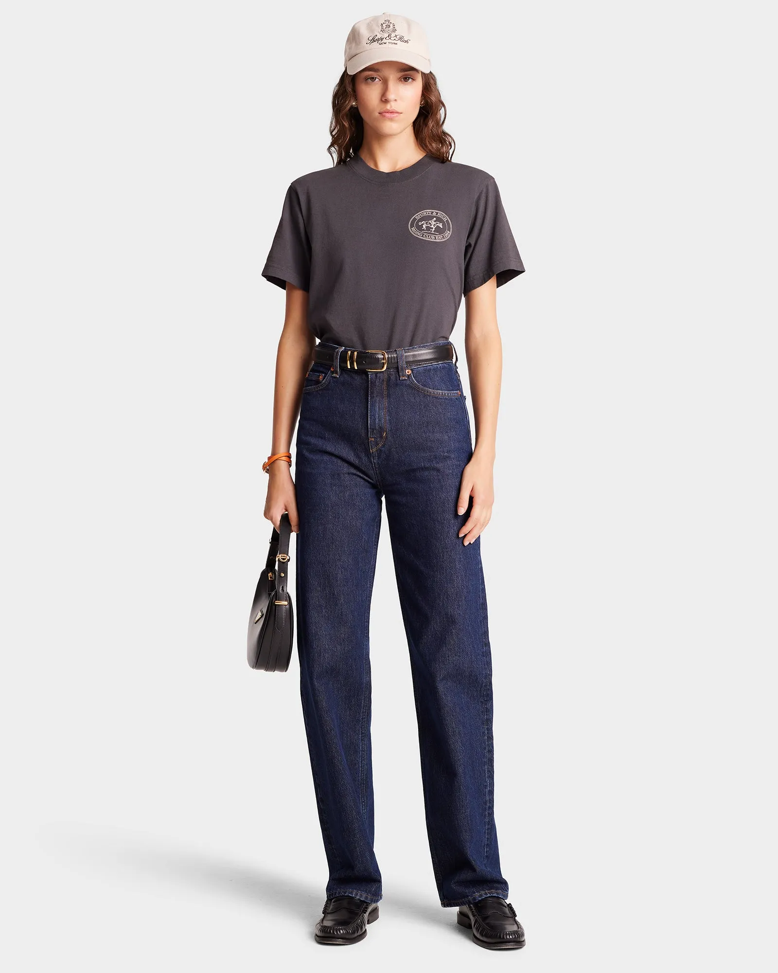 Riding Club T-Shirt - Faded Black/Cream sold by Sporty and Rich product image thumbnail 4