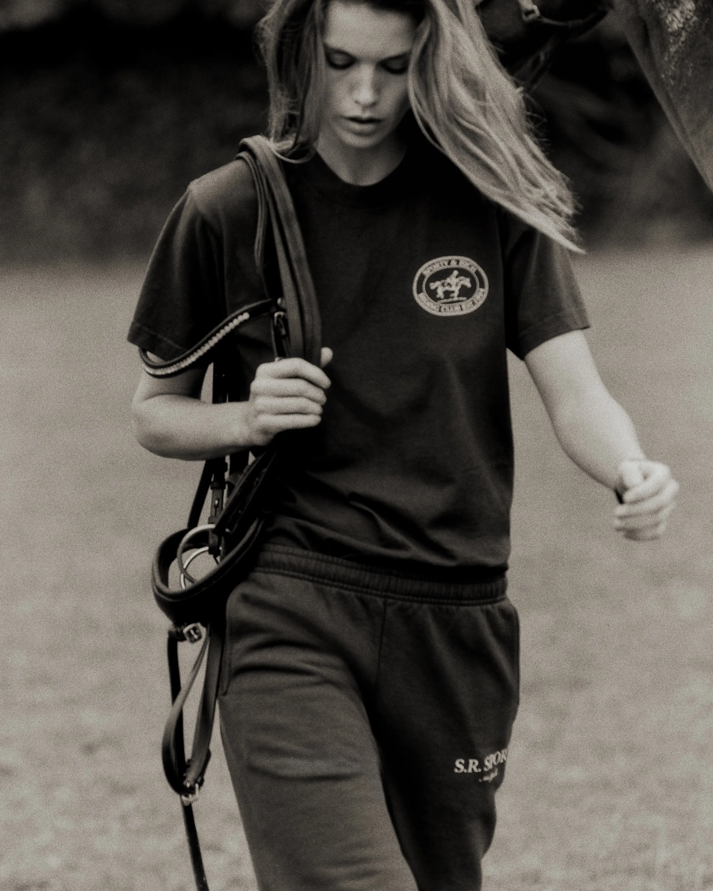 Riding Club T-Shirt - Faded Black/Cream sold by Sporty and Rich product image thumbnail 2