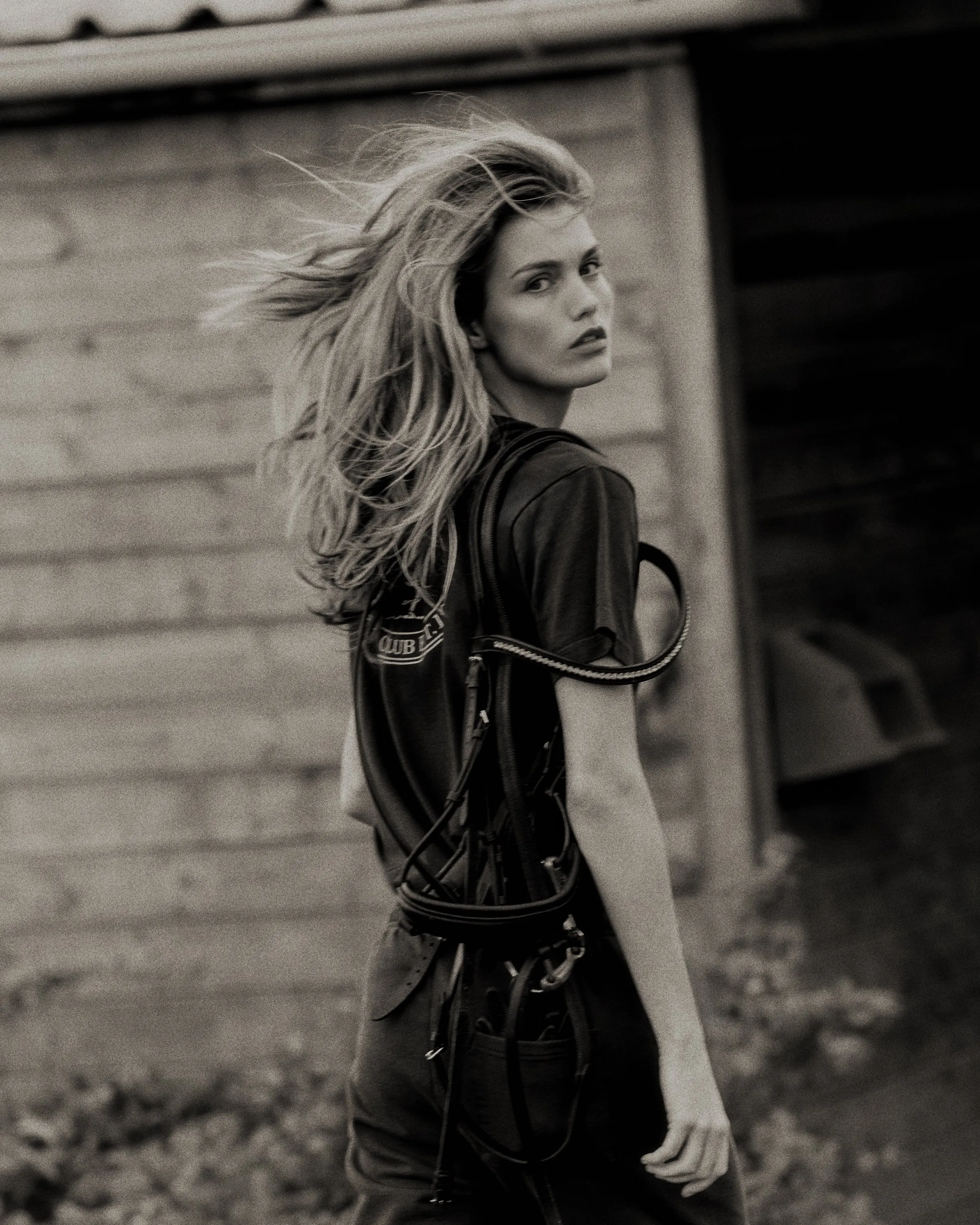 Riding Club T-Shirt - Faded Black/Cream sold by Sporty and Rich product image thumbnail 3