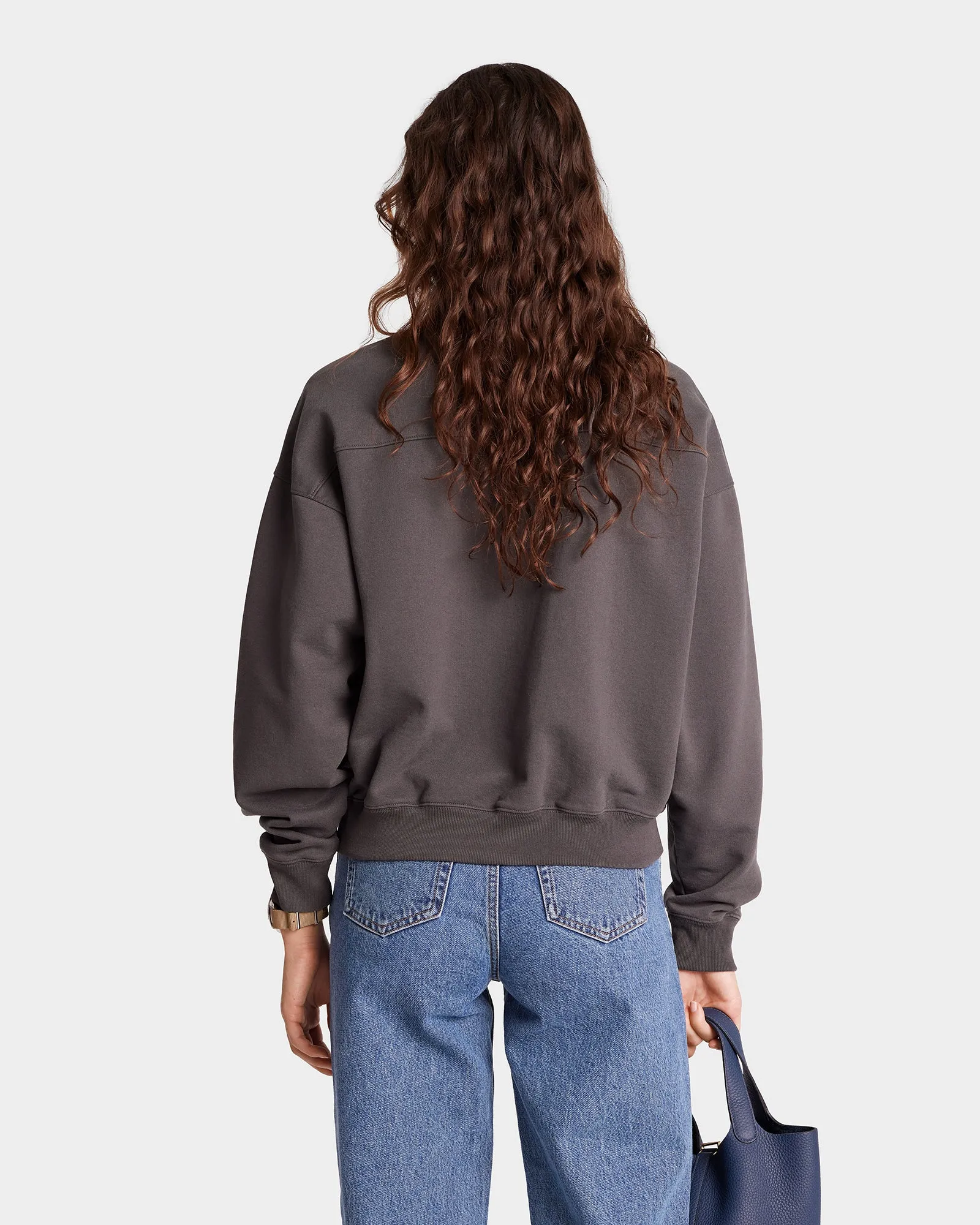 S.R. Sport Quarter Zip - Faded Black/Cream sold by Sporty and Rich product image thumbnail 4