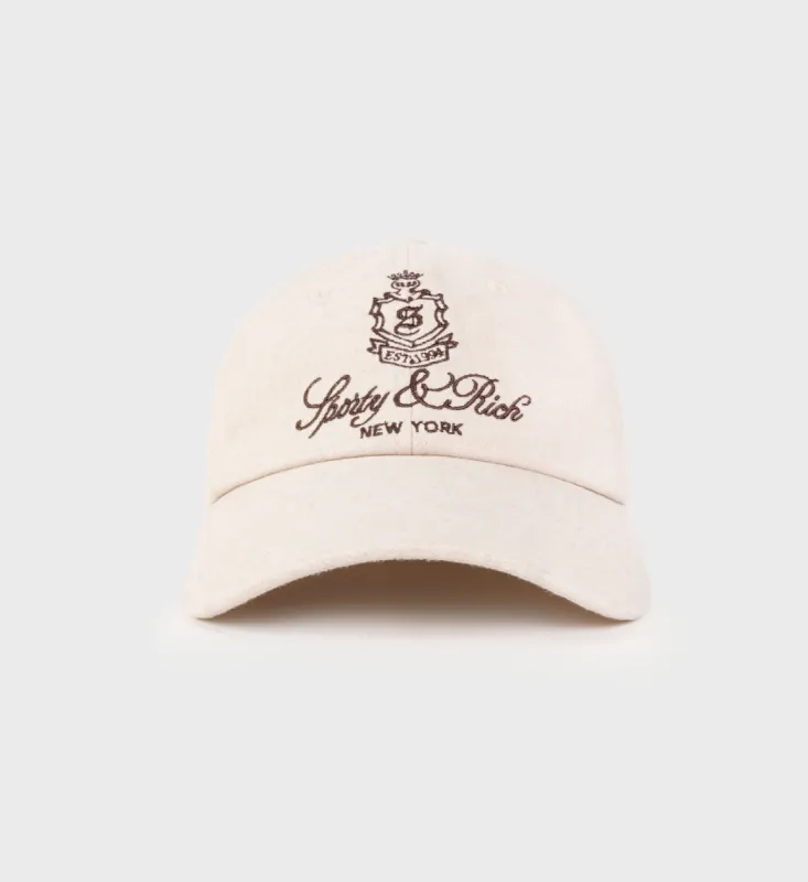 Vendome Wool Hat - Cream/Chocolate sold by Sporty and Rich