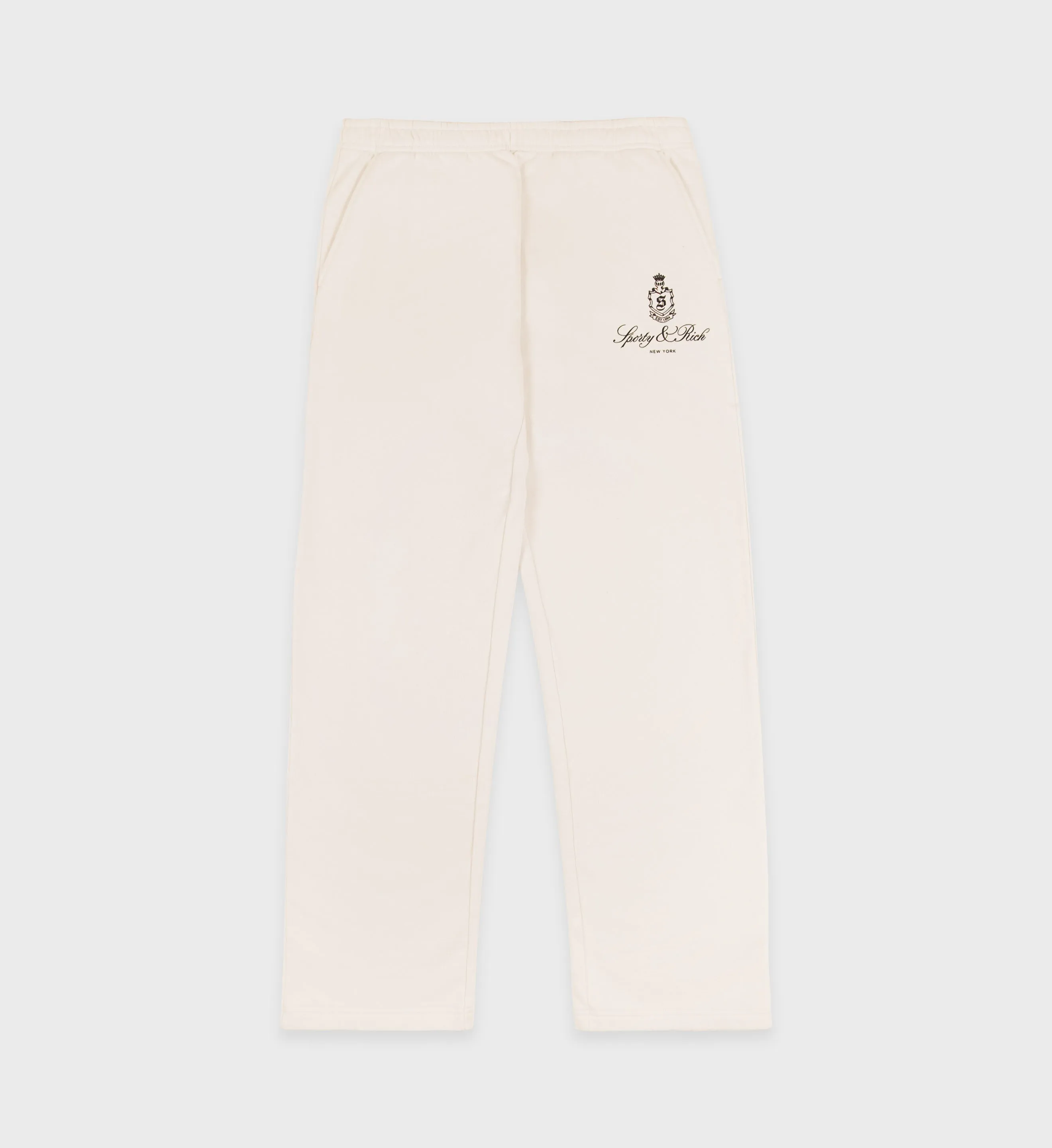 Vendome Straight Leg Sweatpant - Cream/Chocolate sold by Sporty and Rich