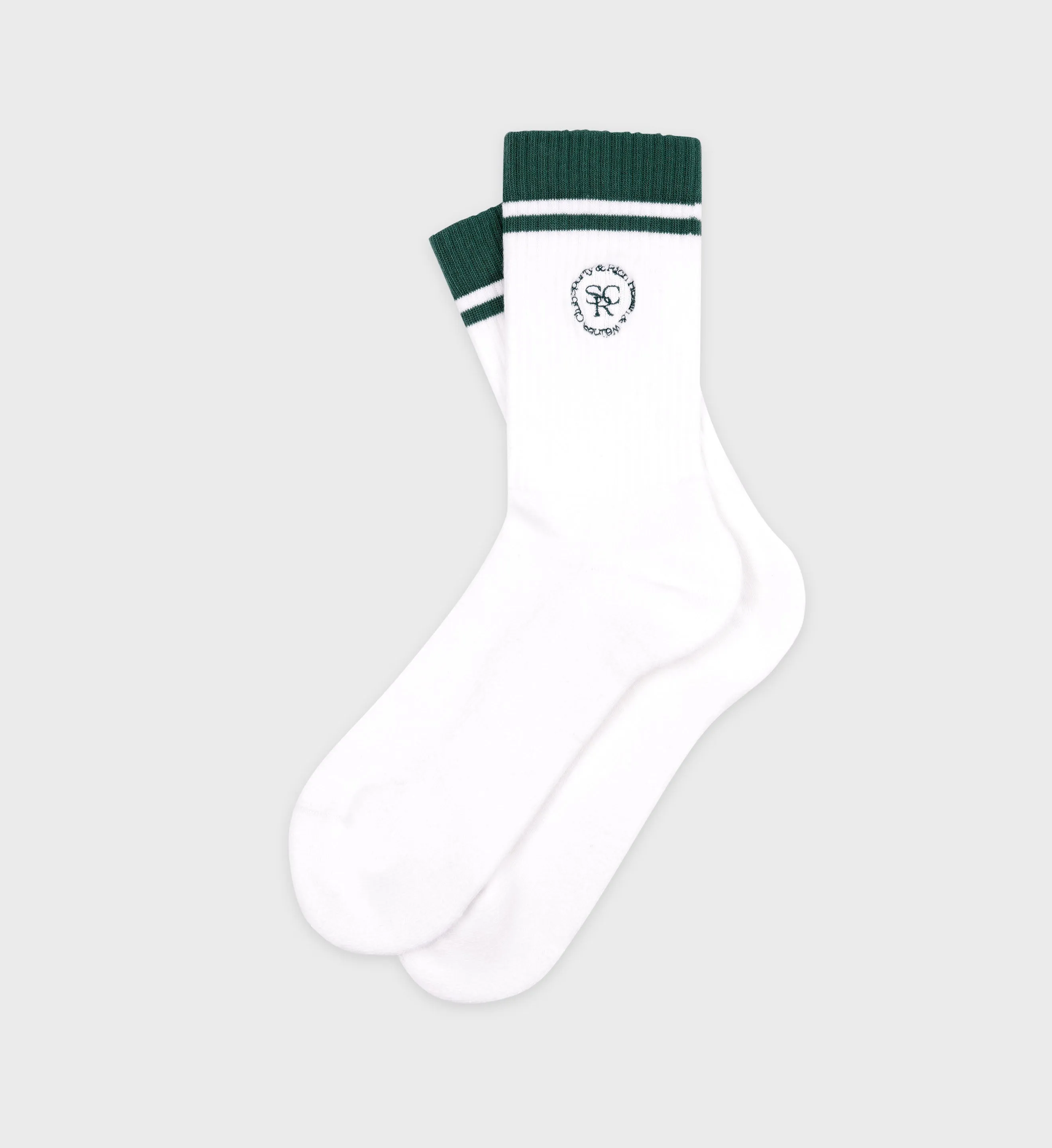SRHWC Socks - White/Forest sold by Sporty and Rich