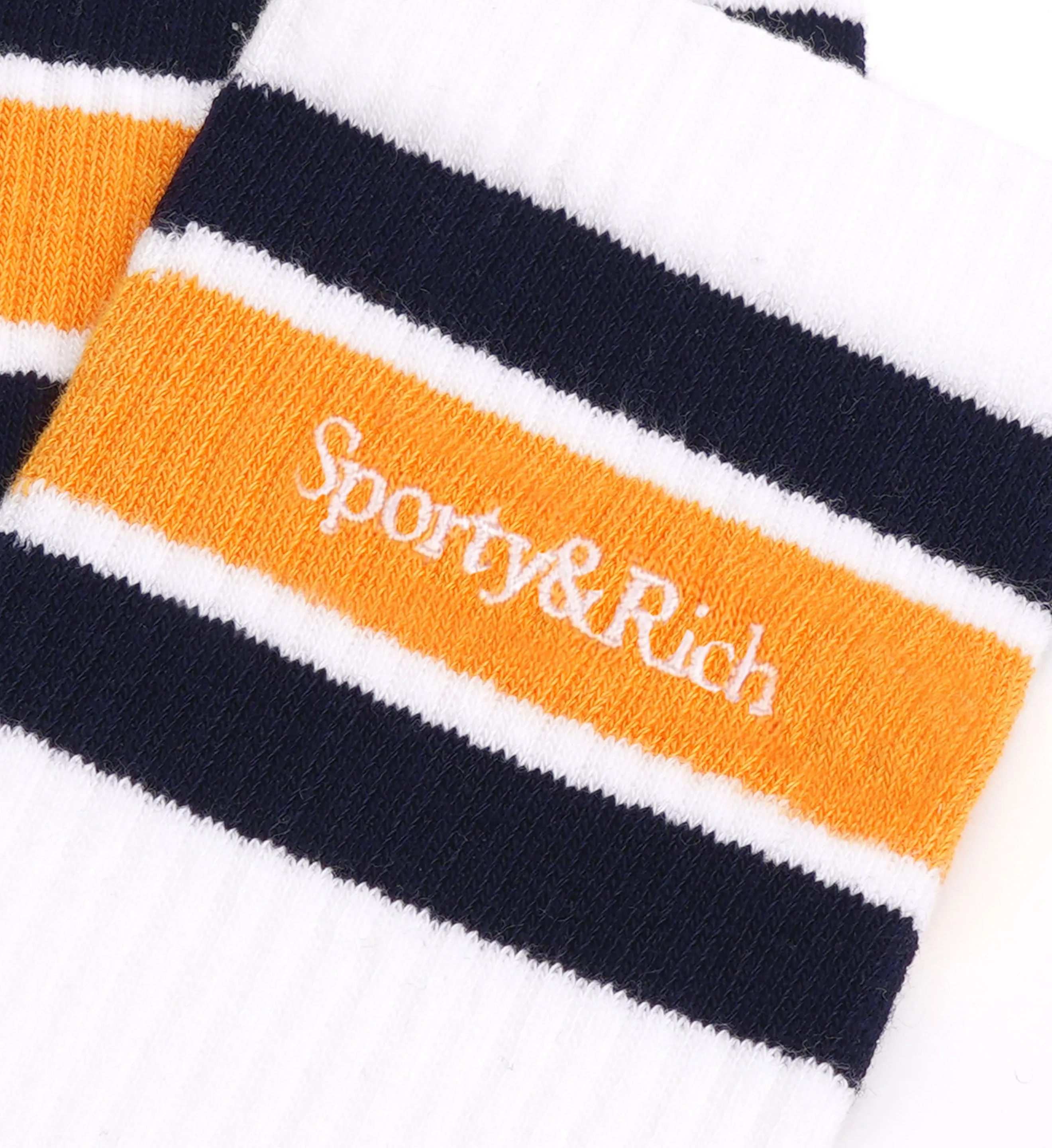 Serif Logo Socks - White/Gold sold by Sporty and Rich product image thumbnail 3