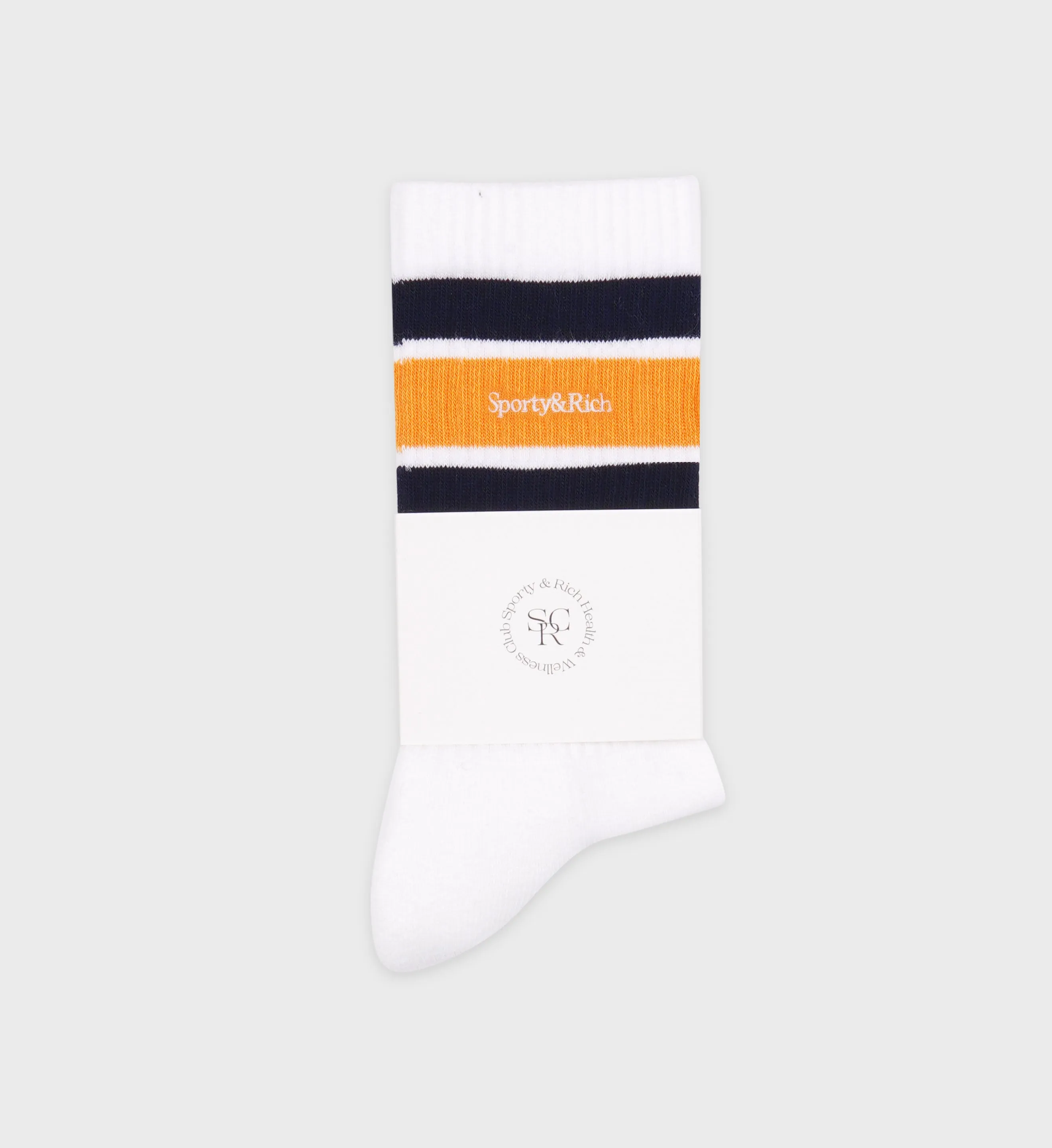 Serif Logo Socks - White/Gold sold by Sporty and Rich product image thumbnail 2
