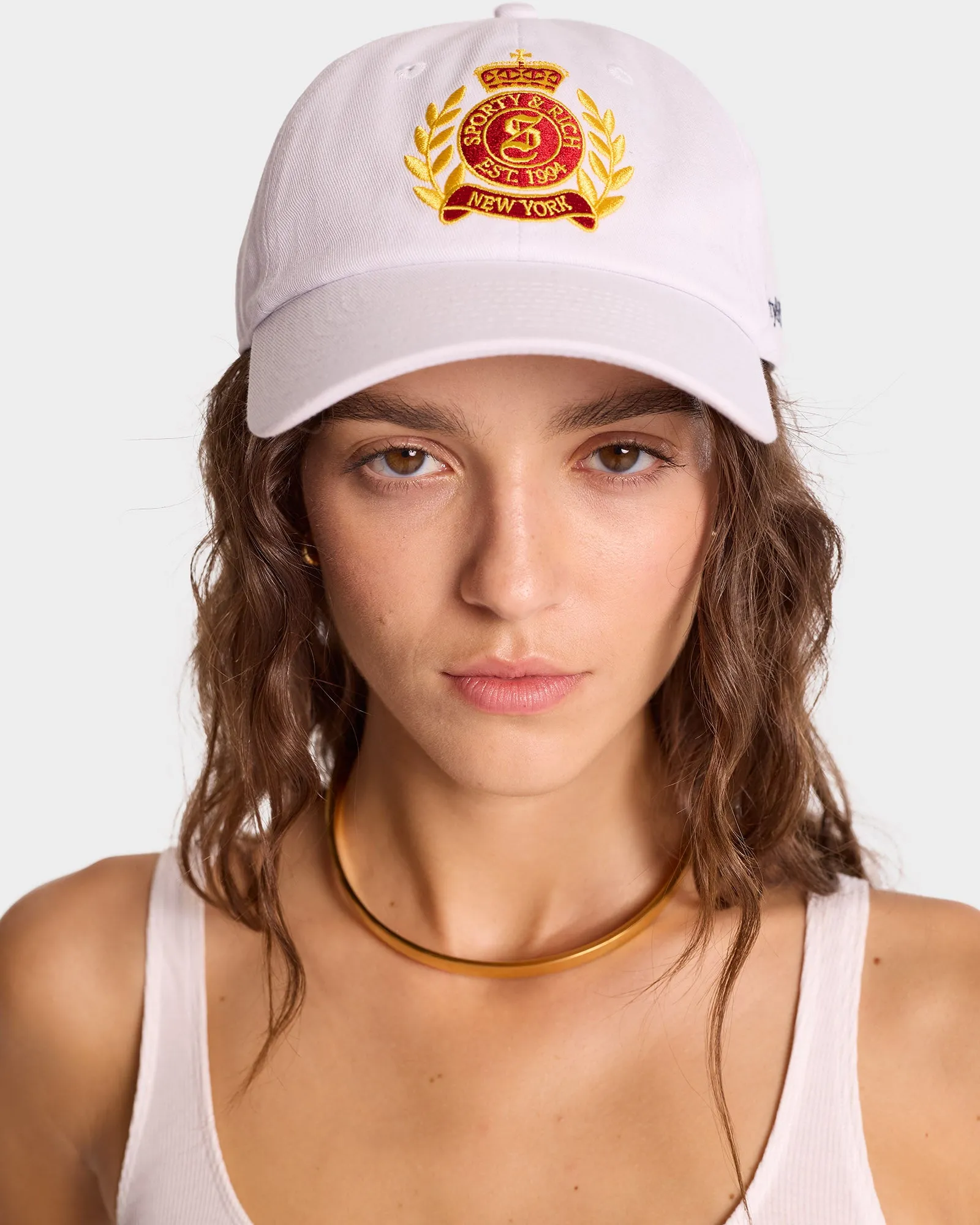 NY Crest Hat - White/Gold sold by Sporty and Rich product image thumbnail 2