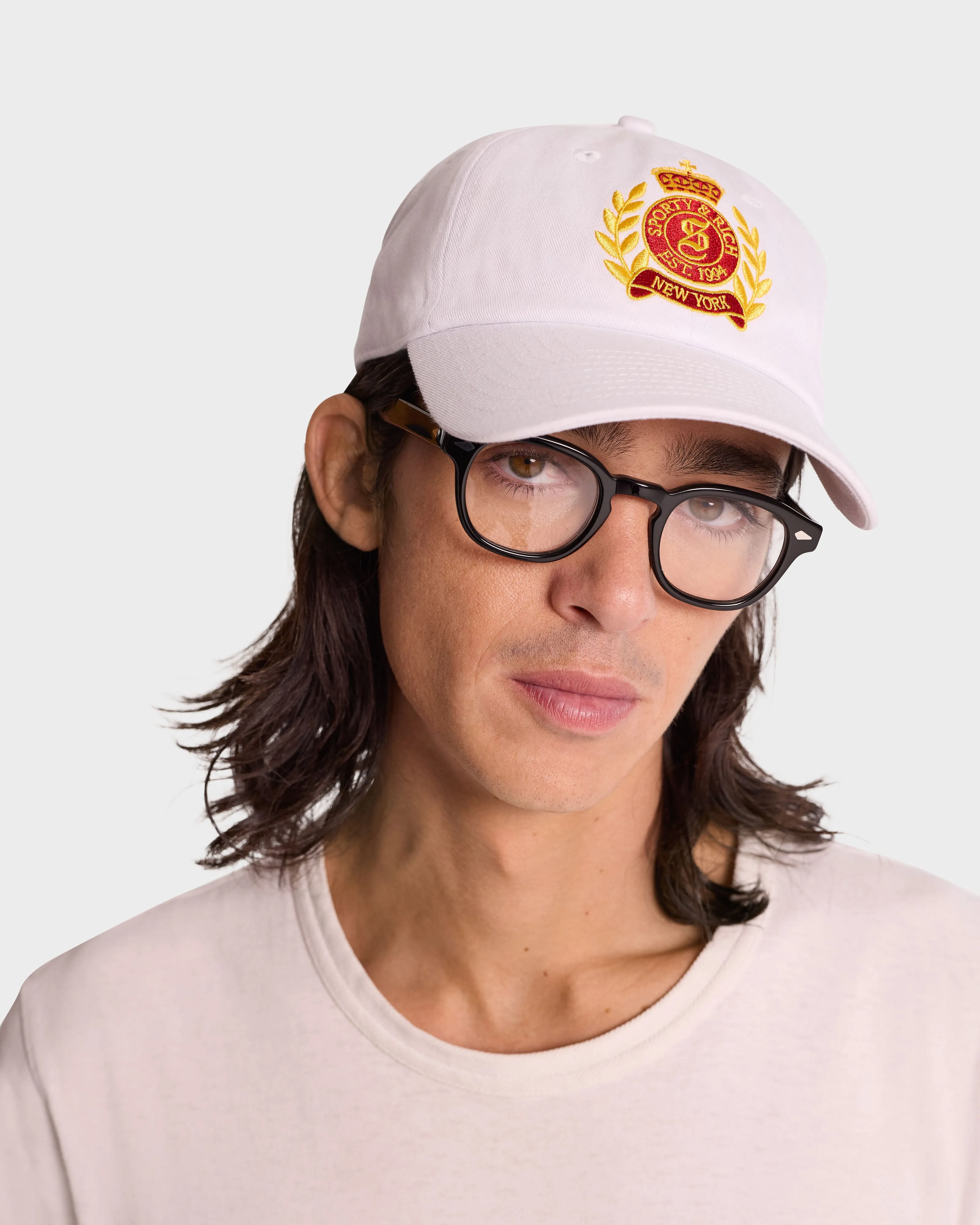 NY Crest Hat - White/Gold sold by Sporty and Rich product image thumbnail 3