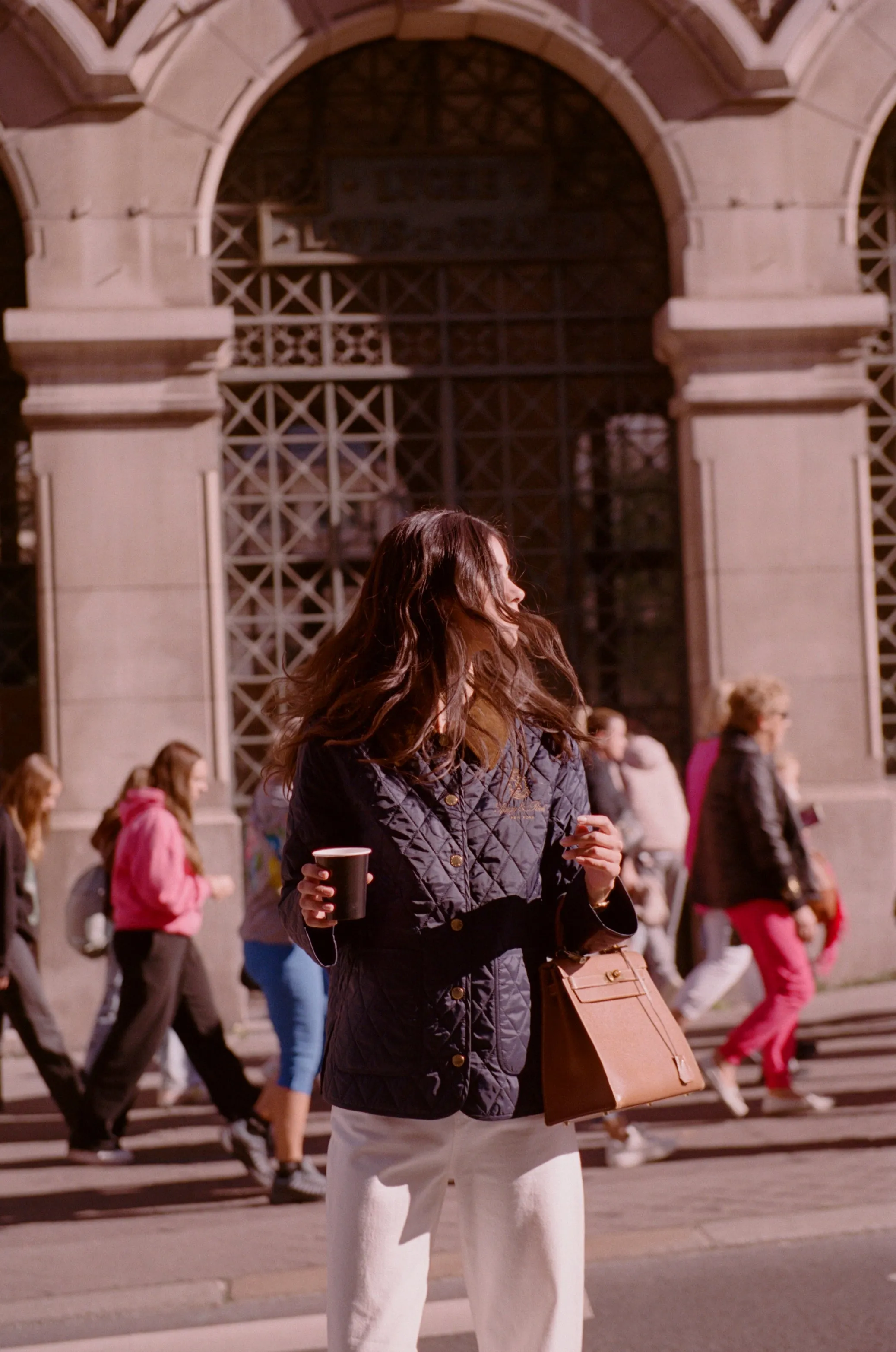 Vendome Nylon Quilted Jacket - Navy/Tan sold by Sporty and Rich product image thumbnail 3