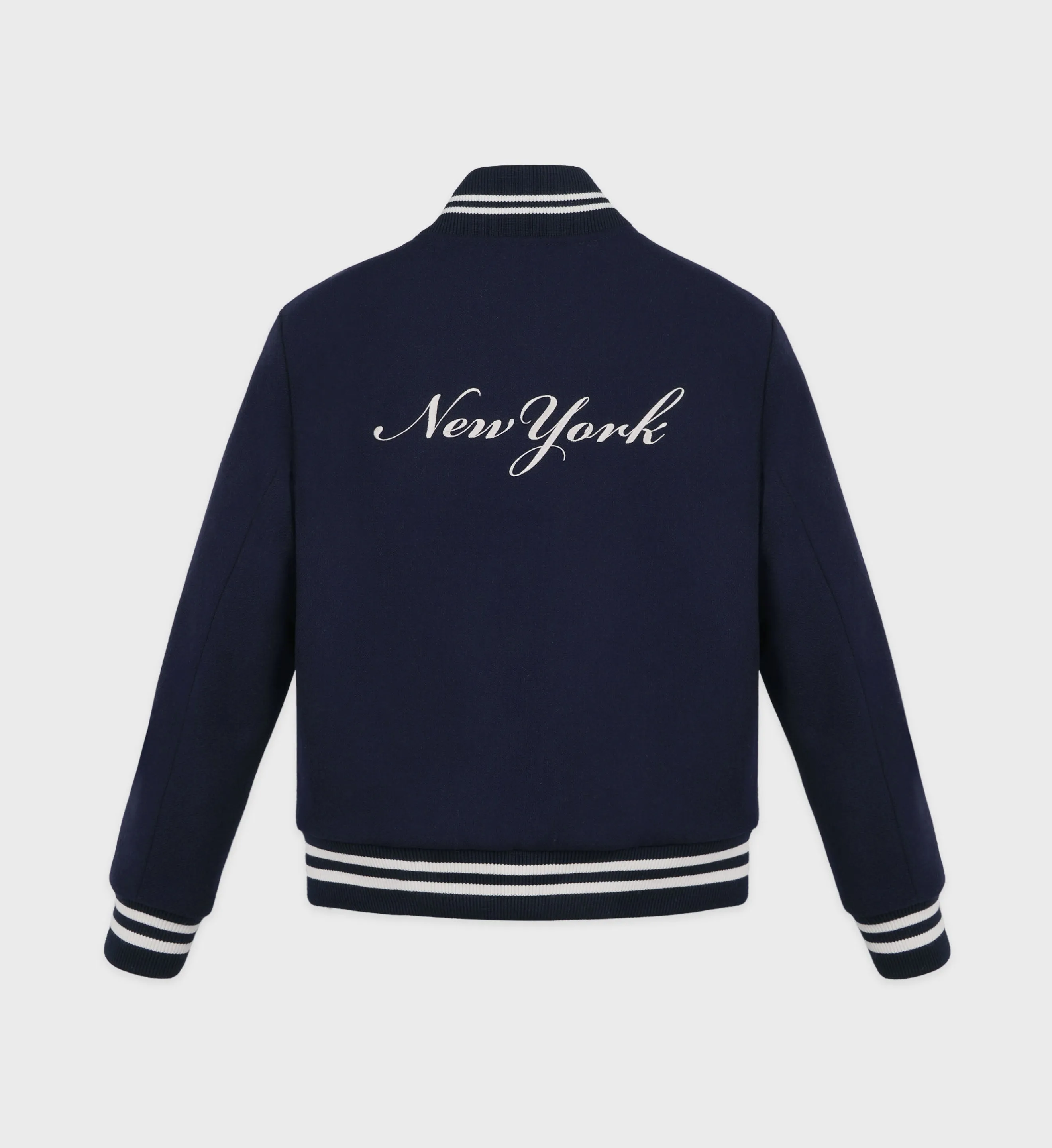 Syracuse Wool Varsity Jacket - Navy sold by Sporty and Rich product image thumbnail 5