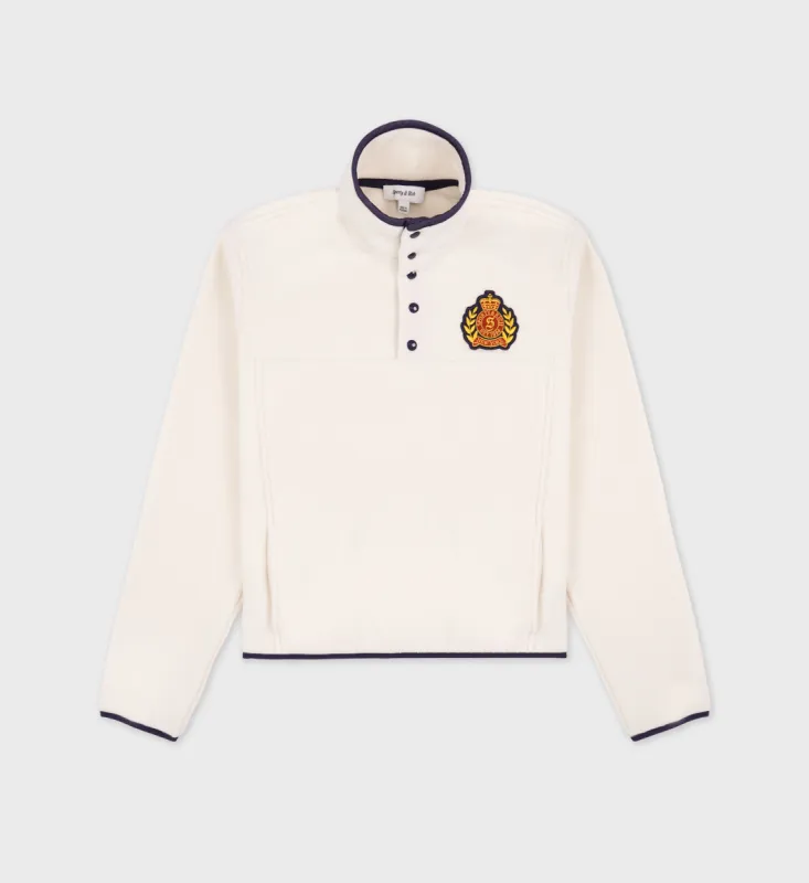 NY Crest Polar Sweatshirt - Cream/Gold sold by Sporty and Rich