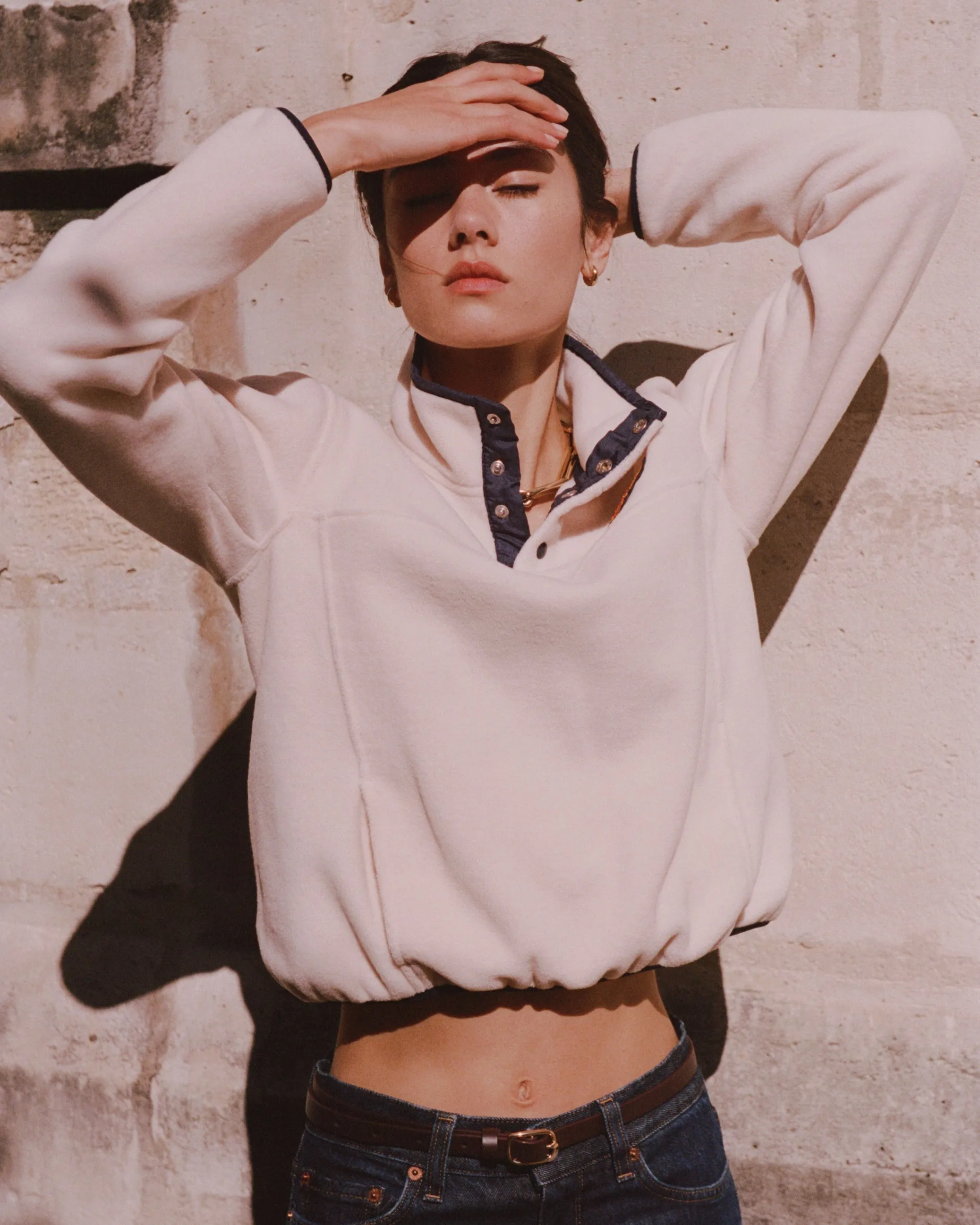 NY Crest Polar Sweatshirt - Cream/Gold sold by Sporty and Rich product image thumbnail 2