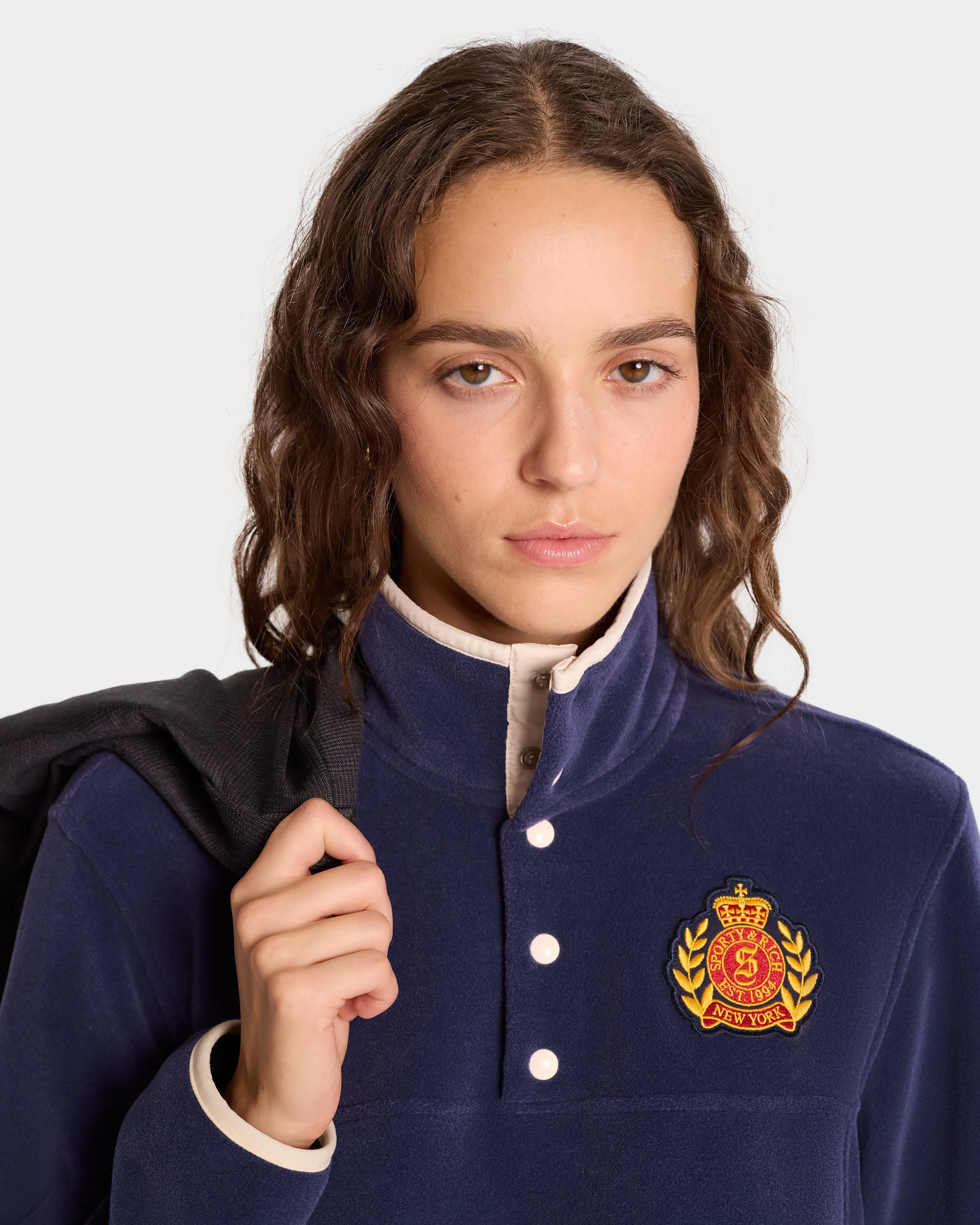 NY Crest Polar Sweatshirt - Navy/Gold sold by Sporty and Rich product image thumbnail 3