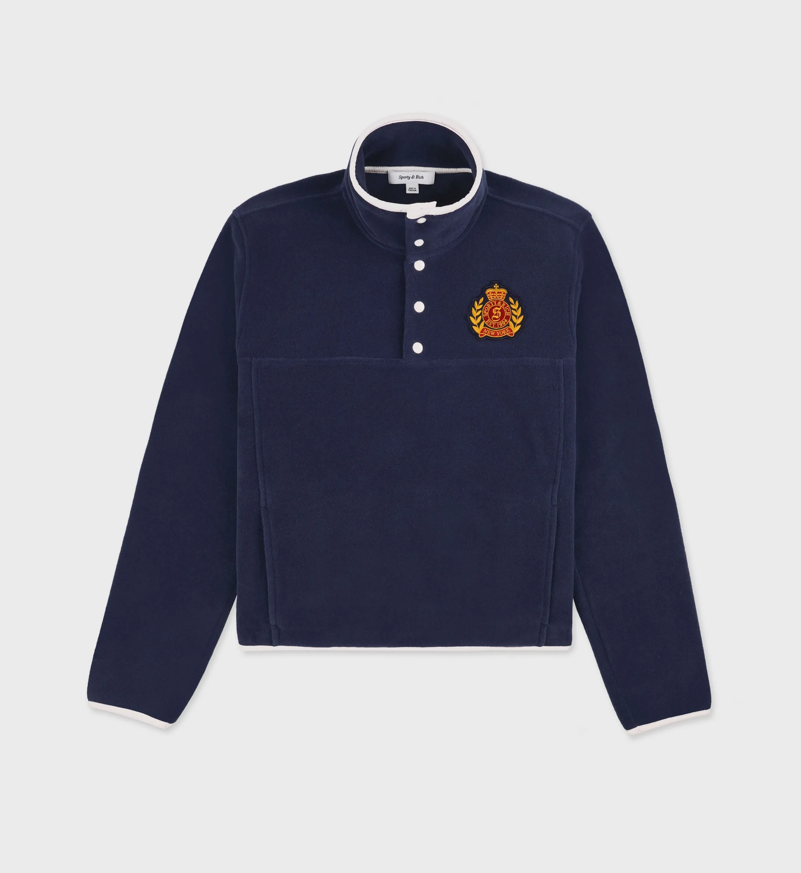 NY Crest Polar Sweatshirt - Navy/Gold sold by Sporty and Rich