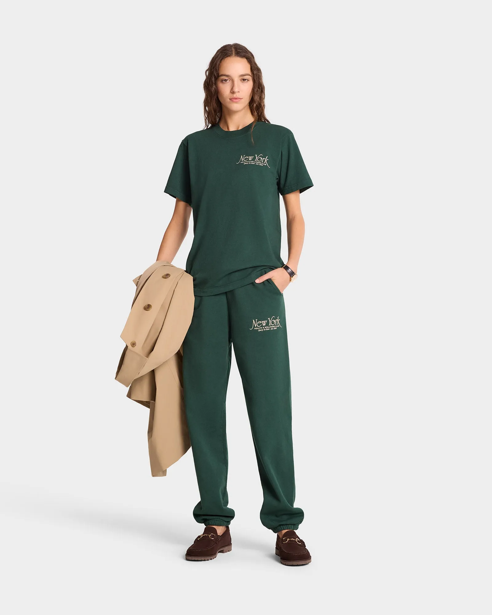 NY 94 Sweatpant - Forest/Cream sold by Sporty and Rich product image thumbnail 4