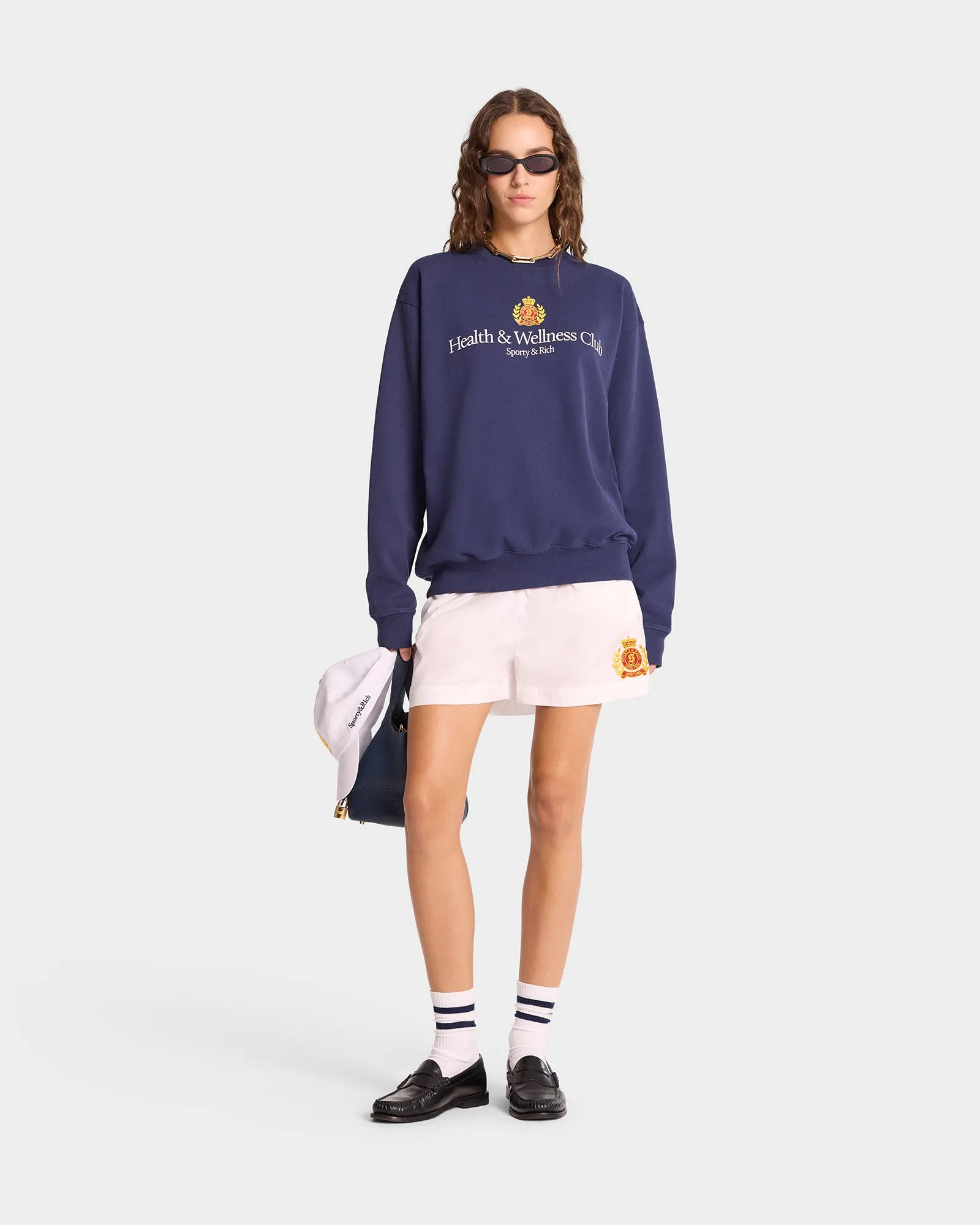 NY Crest Poplin Short - White/Gold sold by Sporty and Rich product image thumbnail 2