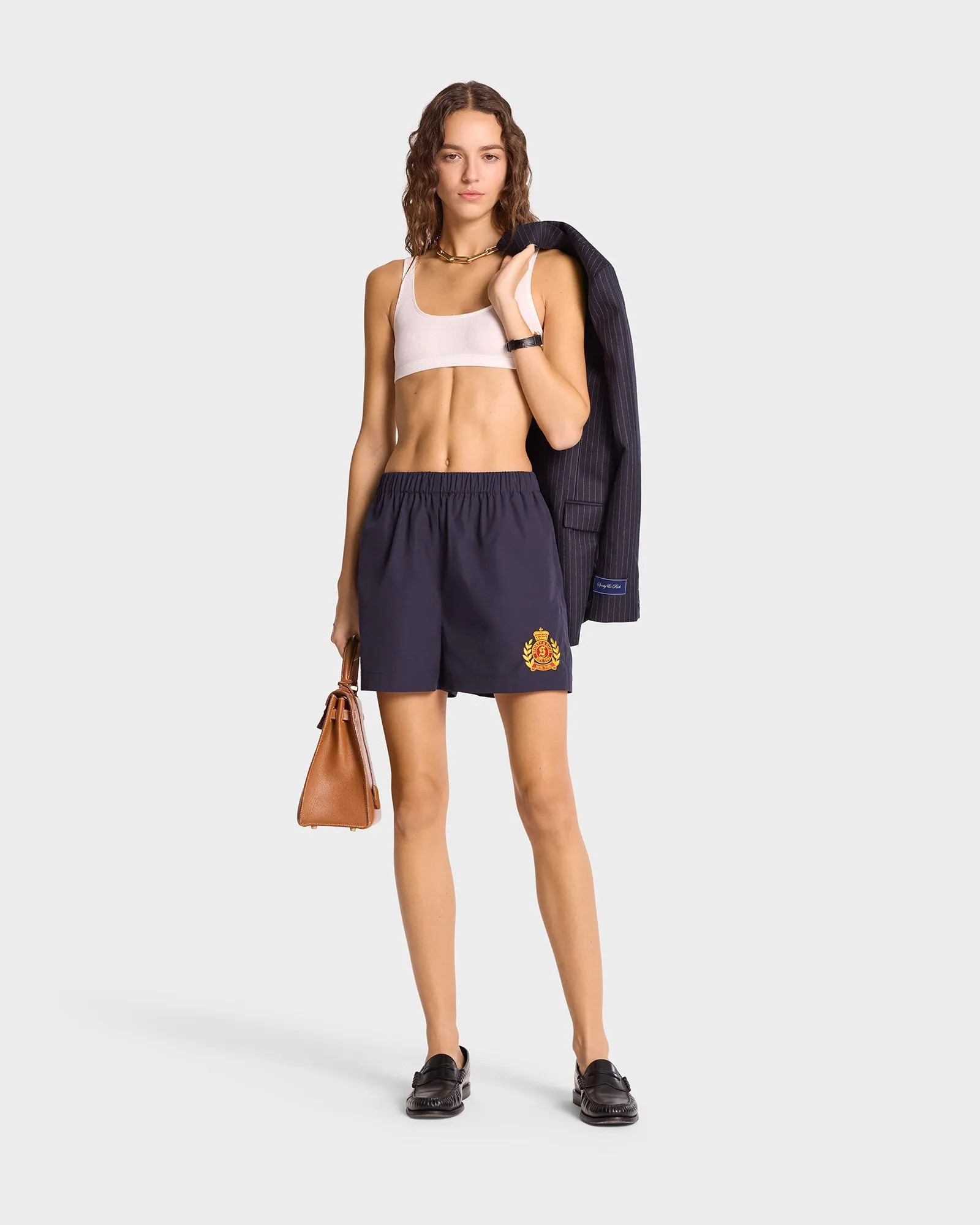 NY Crest Poplin Short - Navy/Gold sold by Sporty and Rich product image thumbnail 3