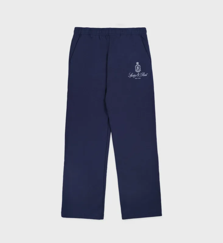 Vendome Straight Leg Sweatpant - Navy/White sold by Sporty and Rich