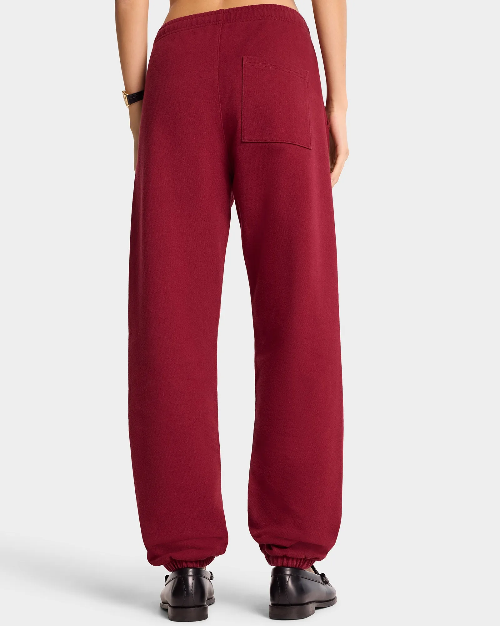 Vendome Sweatpant - Merlot/White sold by Sporty and Rich product image thumbnail 4