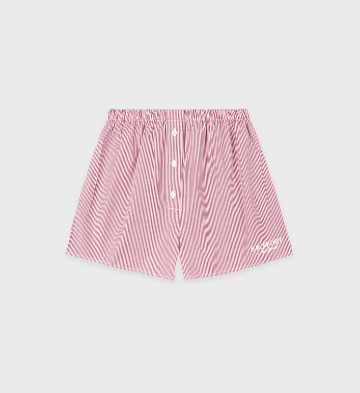 S.R. Sport Mini Boxer Short - Red Striped sold by Sporty and Rich