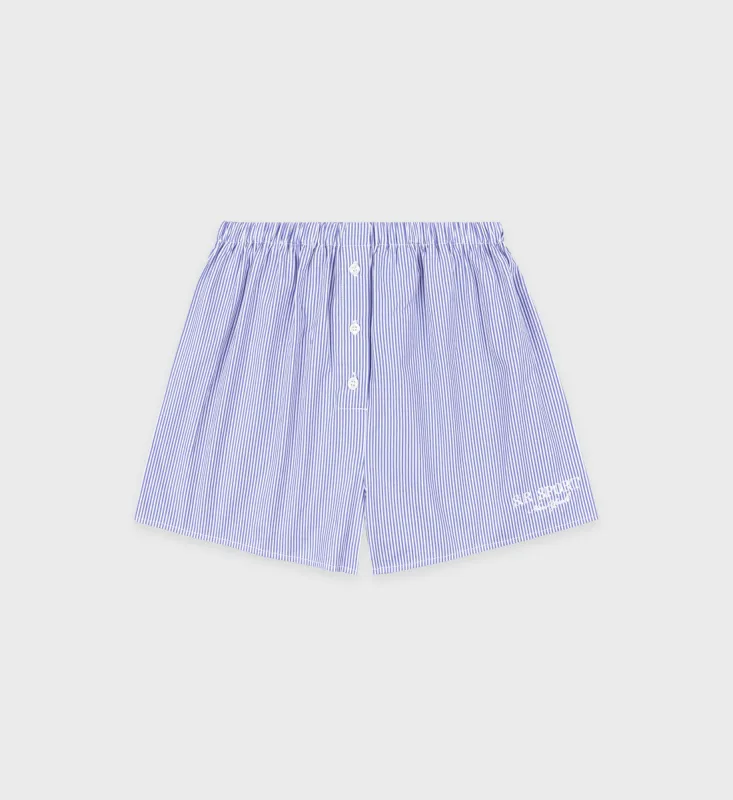 S.R. Sport Mini Boxer Short - Blue Striped sold by Sporty and Rich
