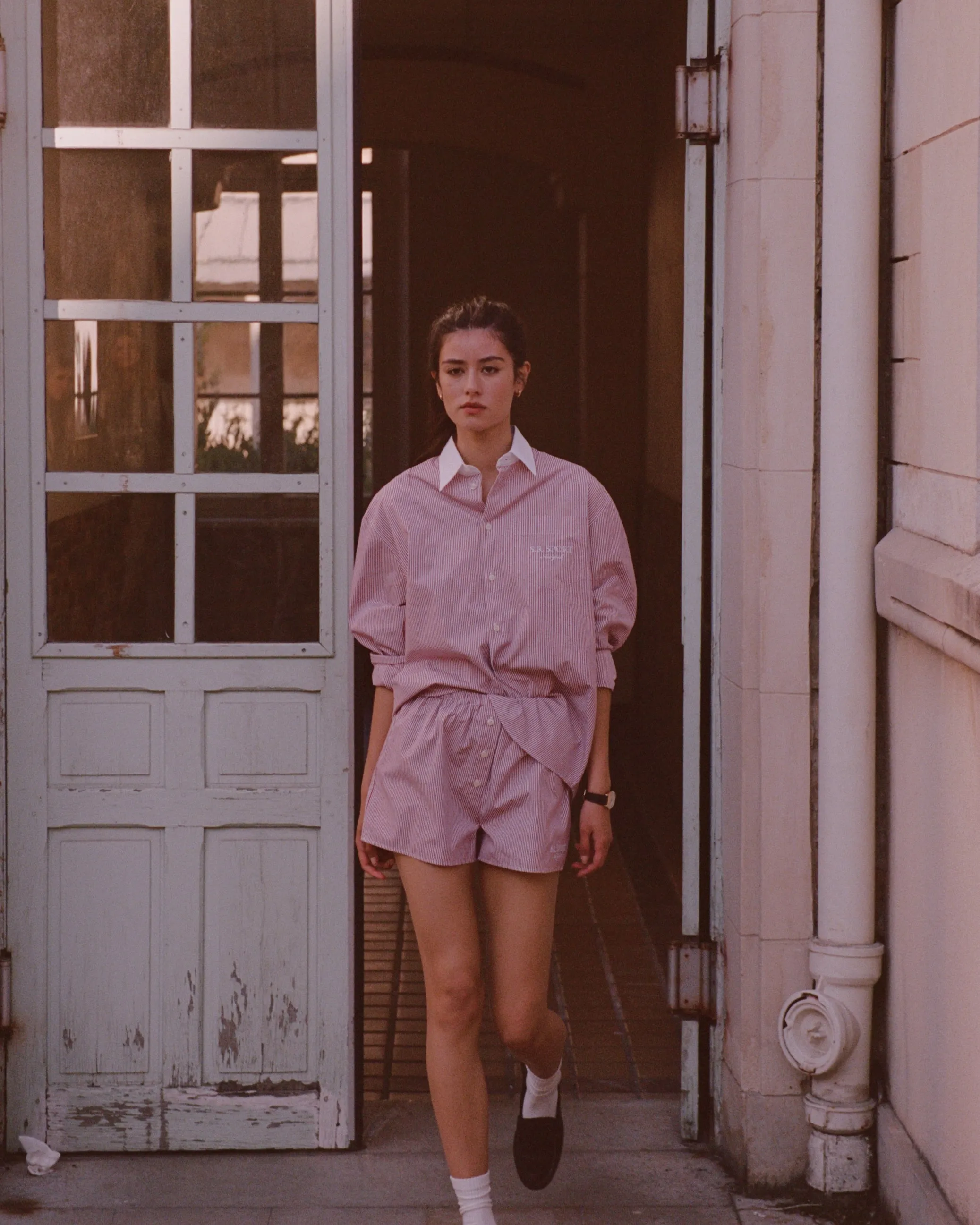 S.R. Sport Oversized Shirt - Red Striped sold by Sporty and Rich product image thumbnail 3