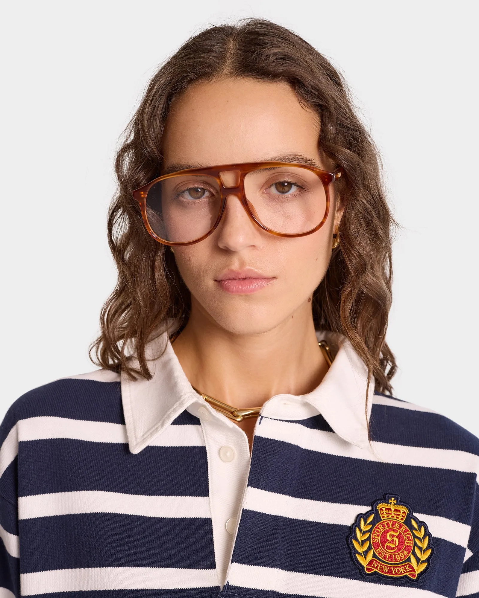 NY Crest Rugby Polo - Navy/White sold by Sporty and Rich product image thumbnail 3