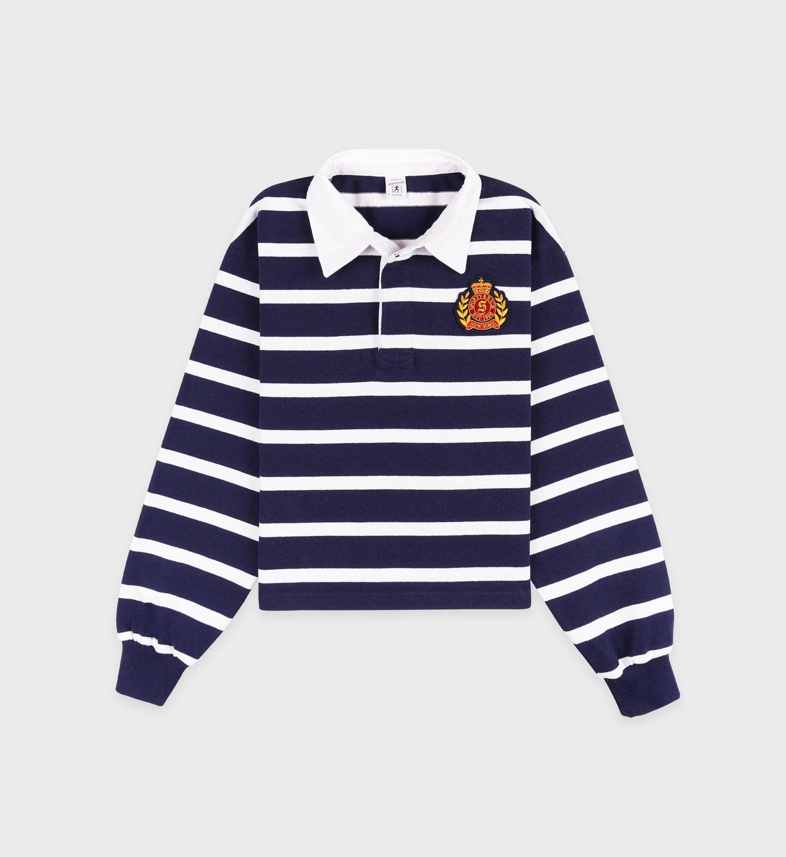 NY Crest Rugby Polo - Navy/White sold by Sporty and Rich