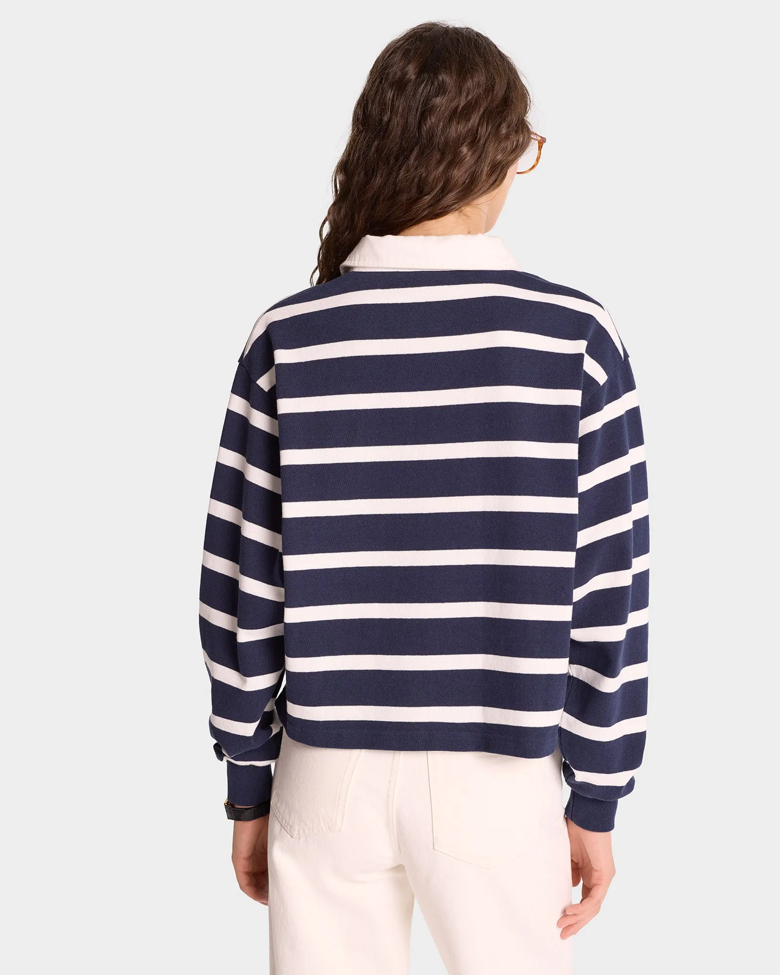 NY Crest Rugby Polo - Navy/White sold by Sporty and Rich product image thumbnail 4